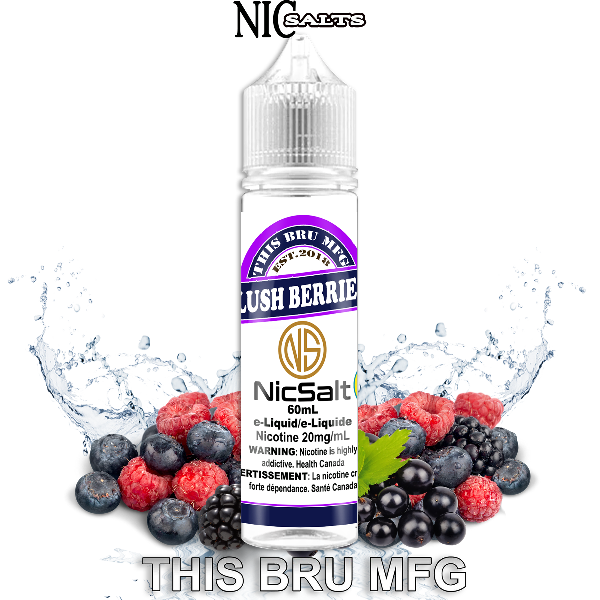 CUSTOM THIS BRU MFG SALT - LUSH BERRIES