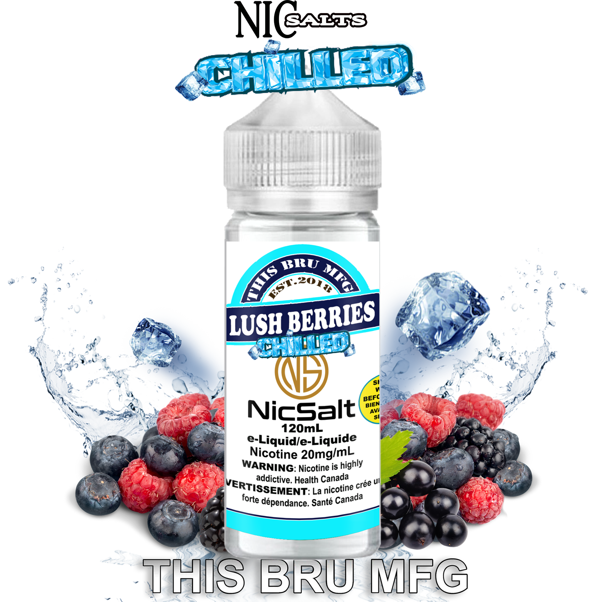 CUSTOM THIS BRU MFG SALT - LUSH BERRIES CHILLED