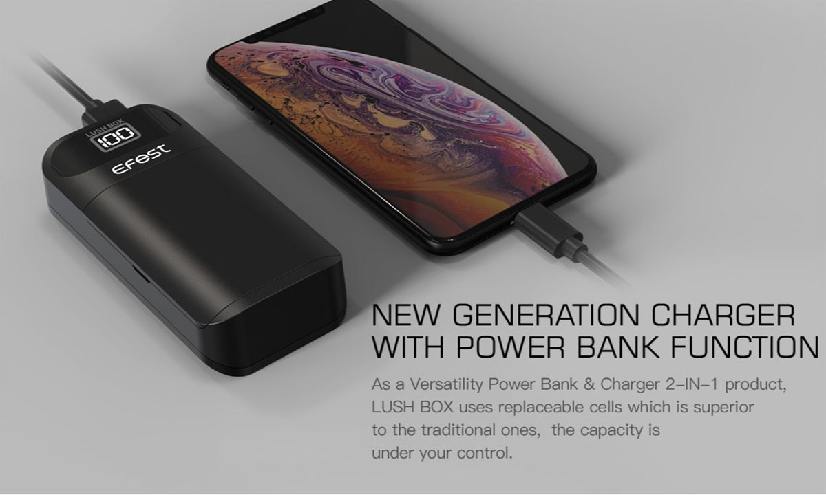 EFEST LUSH BOX PORTABLE CHARGER & POWER BANK