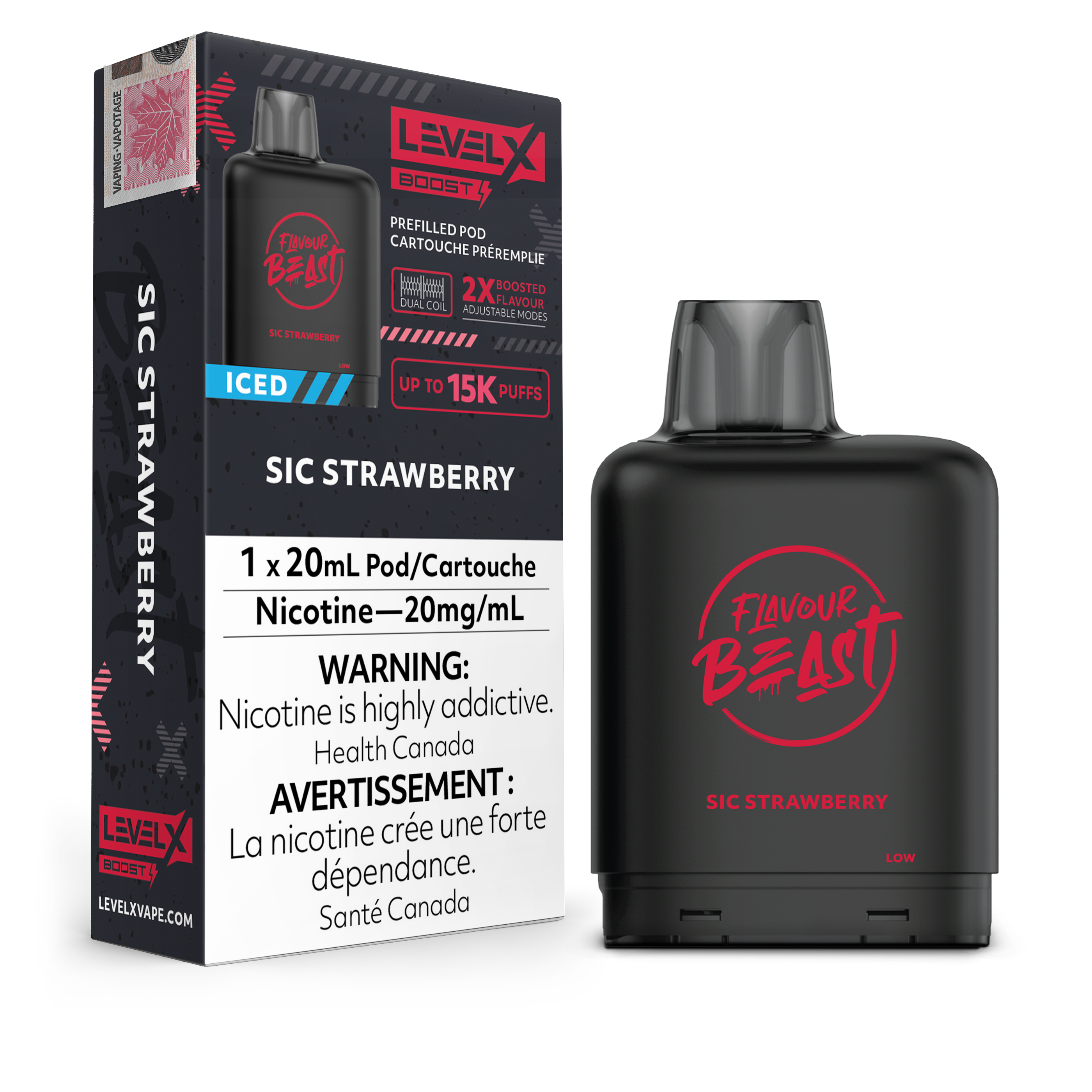 LEVEL X BOOST FLAVOUR BEAST Strawberry Ice 20MG