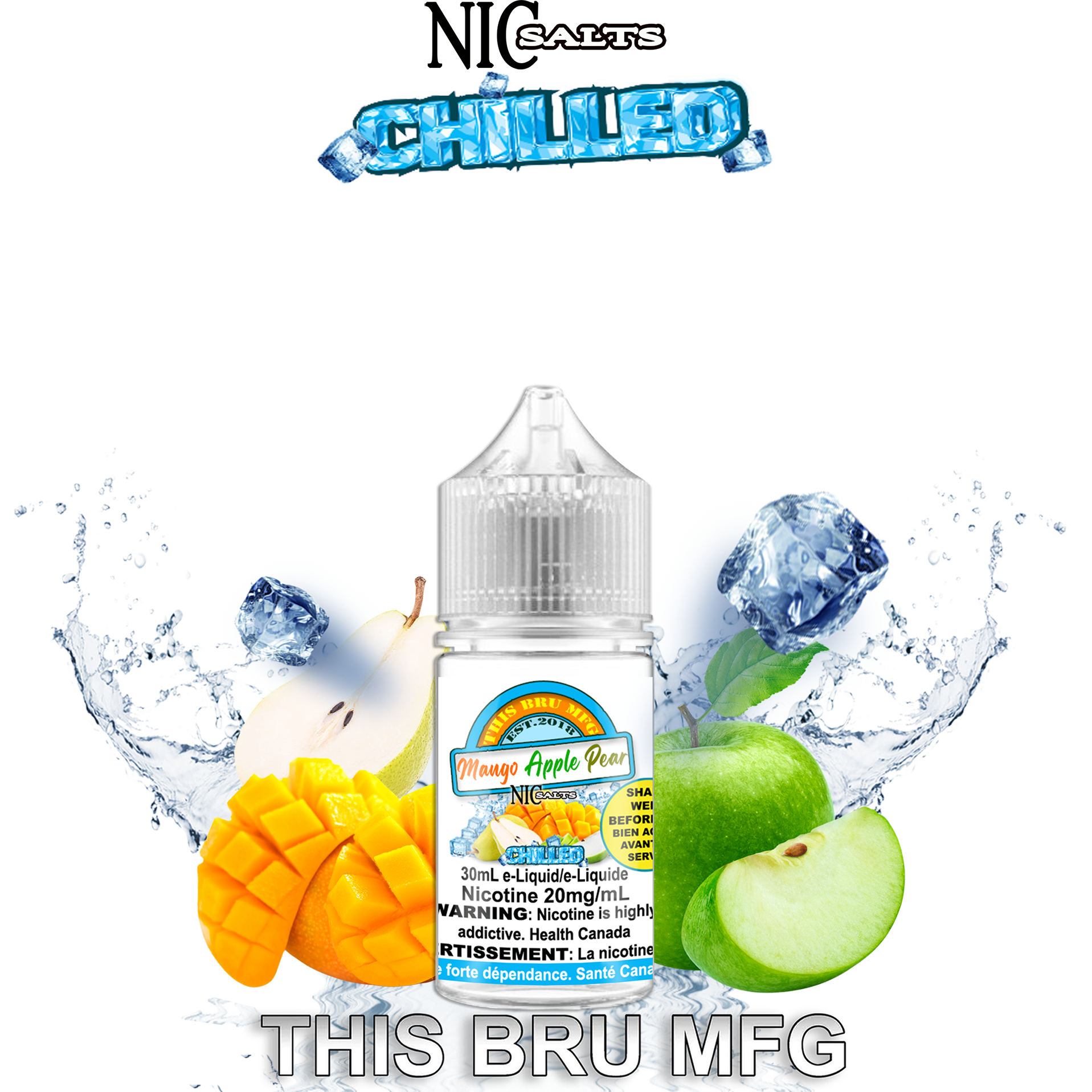 CUSTOM THIS BRU MFG SALT - MANGO APPLE PEAR CHILLED