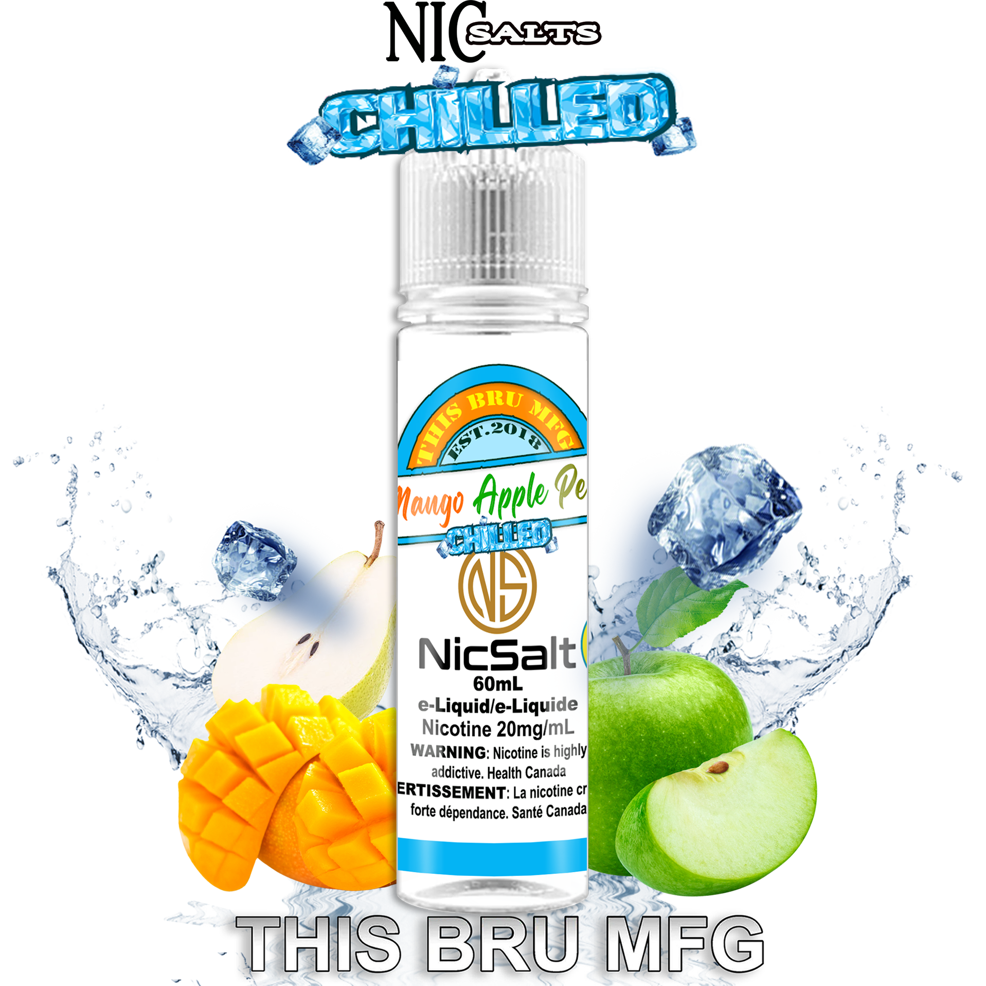 CUSTOM THIS BRU MFG SALT - MANGO APPLE PEAR CHILLED