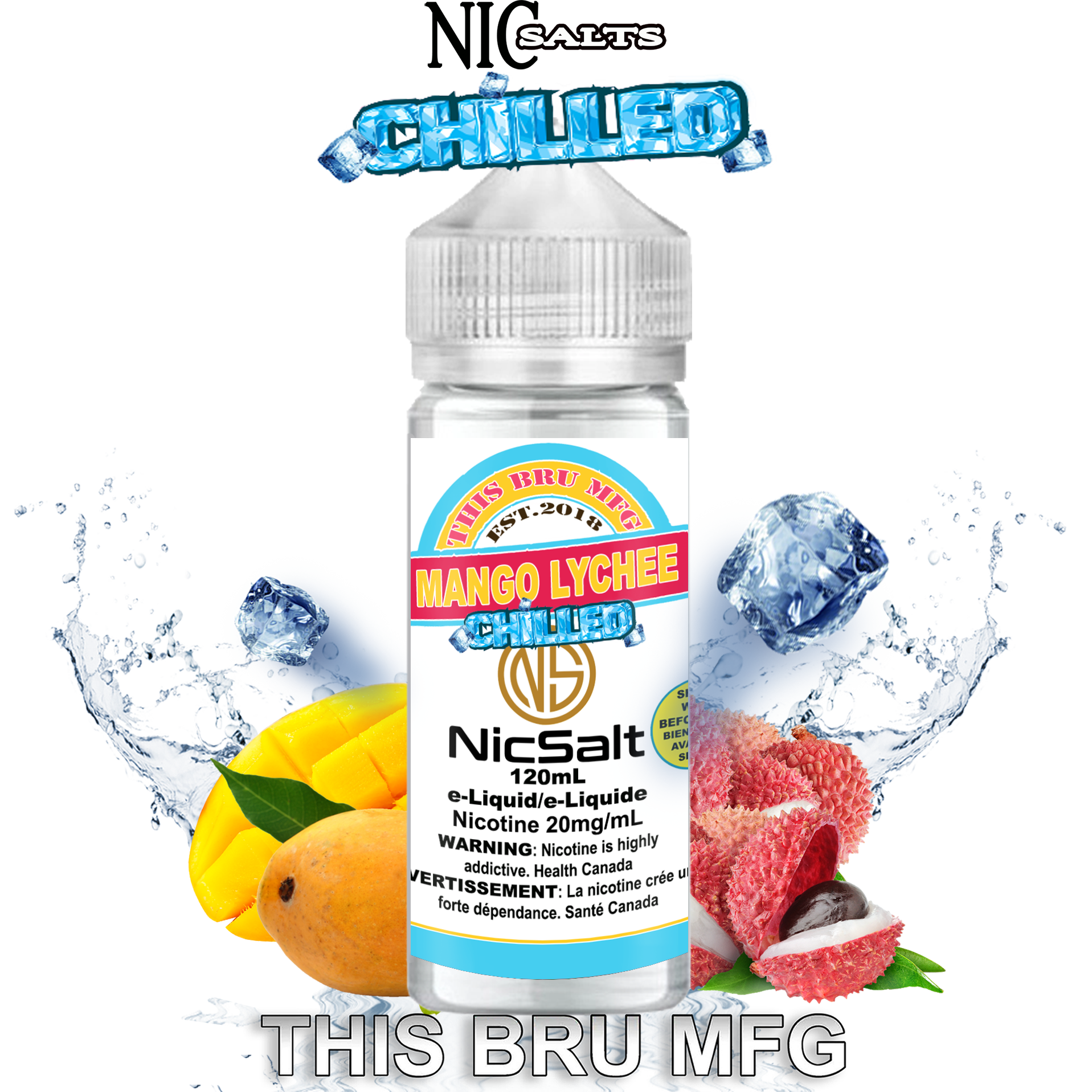 CUSTOM THIS BRU MFG SALT - MANGO LYCHEE CHILLED