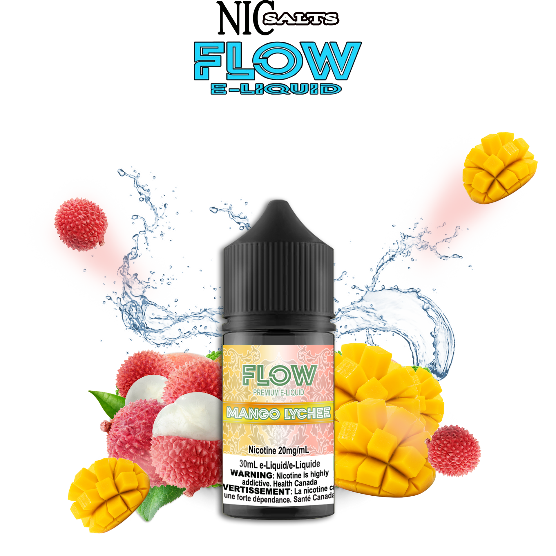 FLOW E-LIQUID SALT - MANGO LYCHEE 30ML