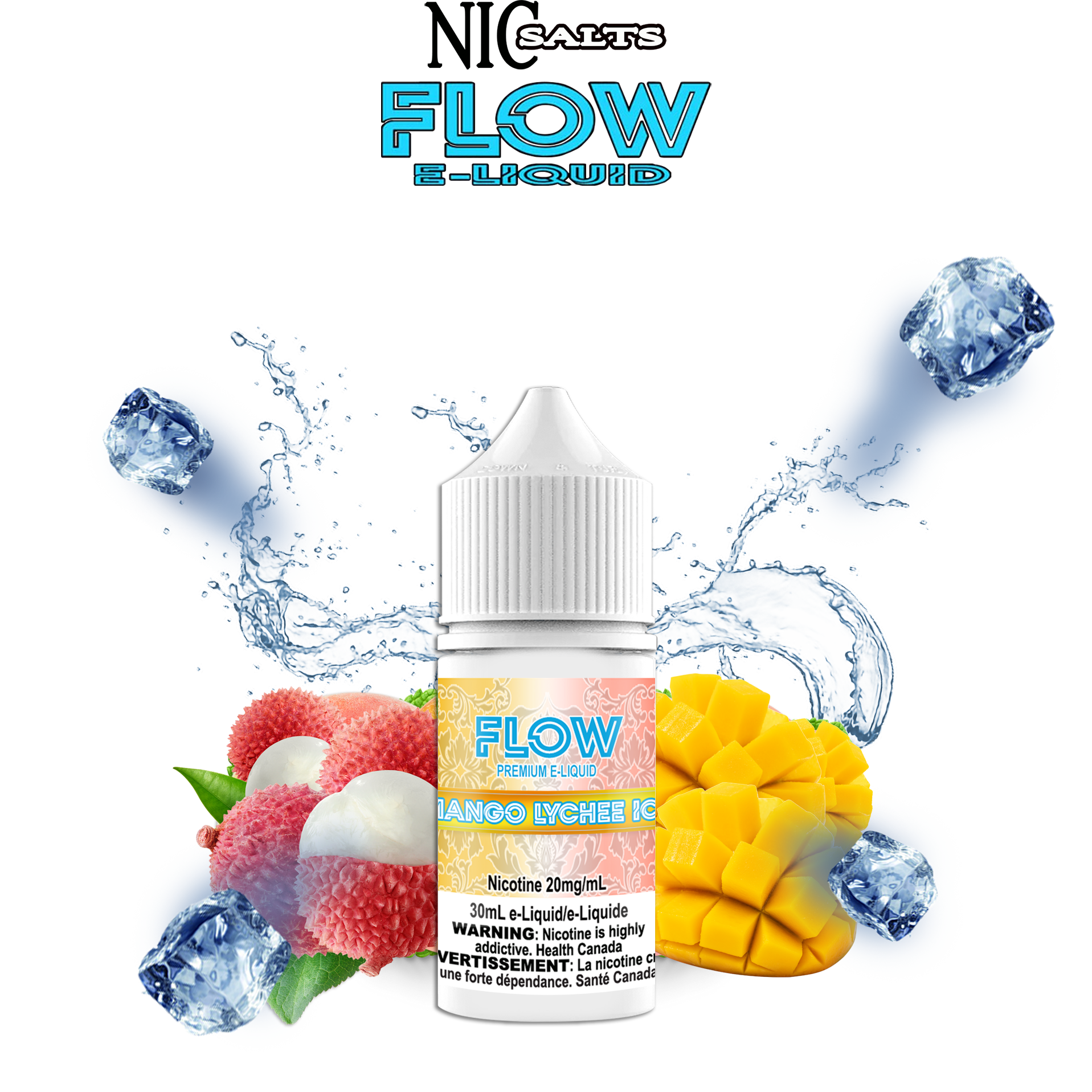 FLOW E-LIQUID SALT - MANGO LYCHEE ICE 30ML