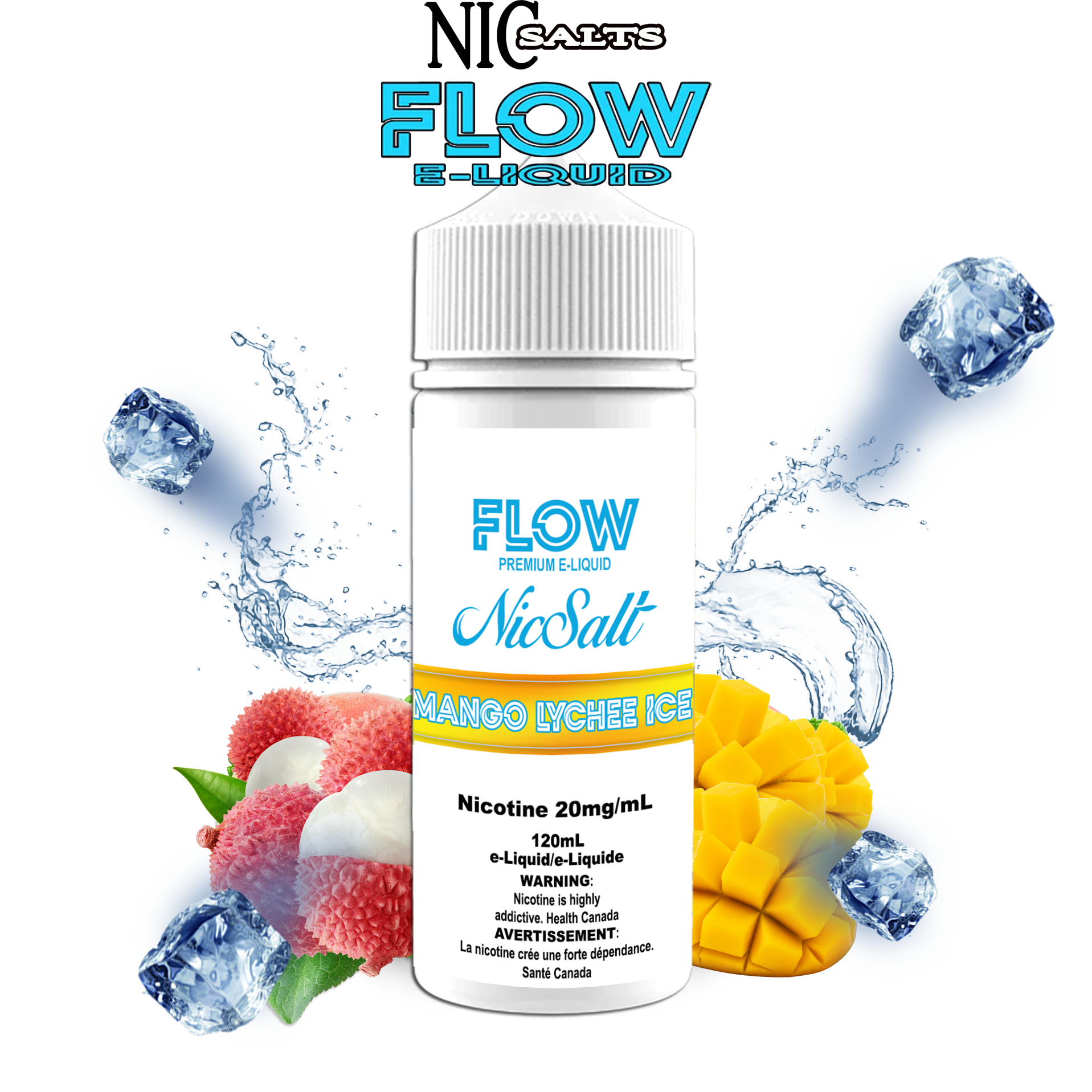 CUSTOM FLOW E-LIQUID SALT - MANGO LYCHEE ICE