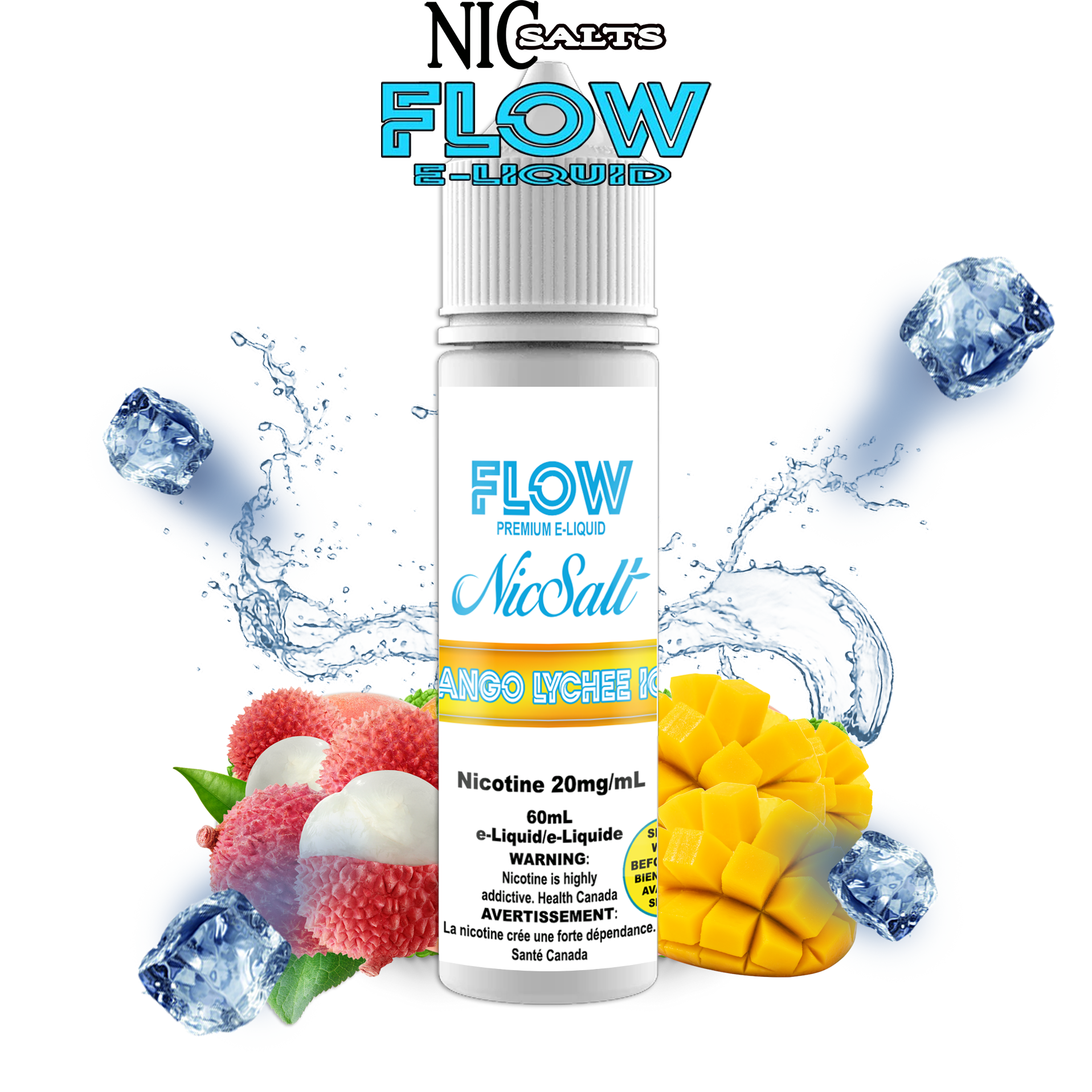 CUSTOM FLOW E-LIQUID SALT - MANGO LYCHEE ICE