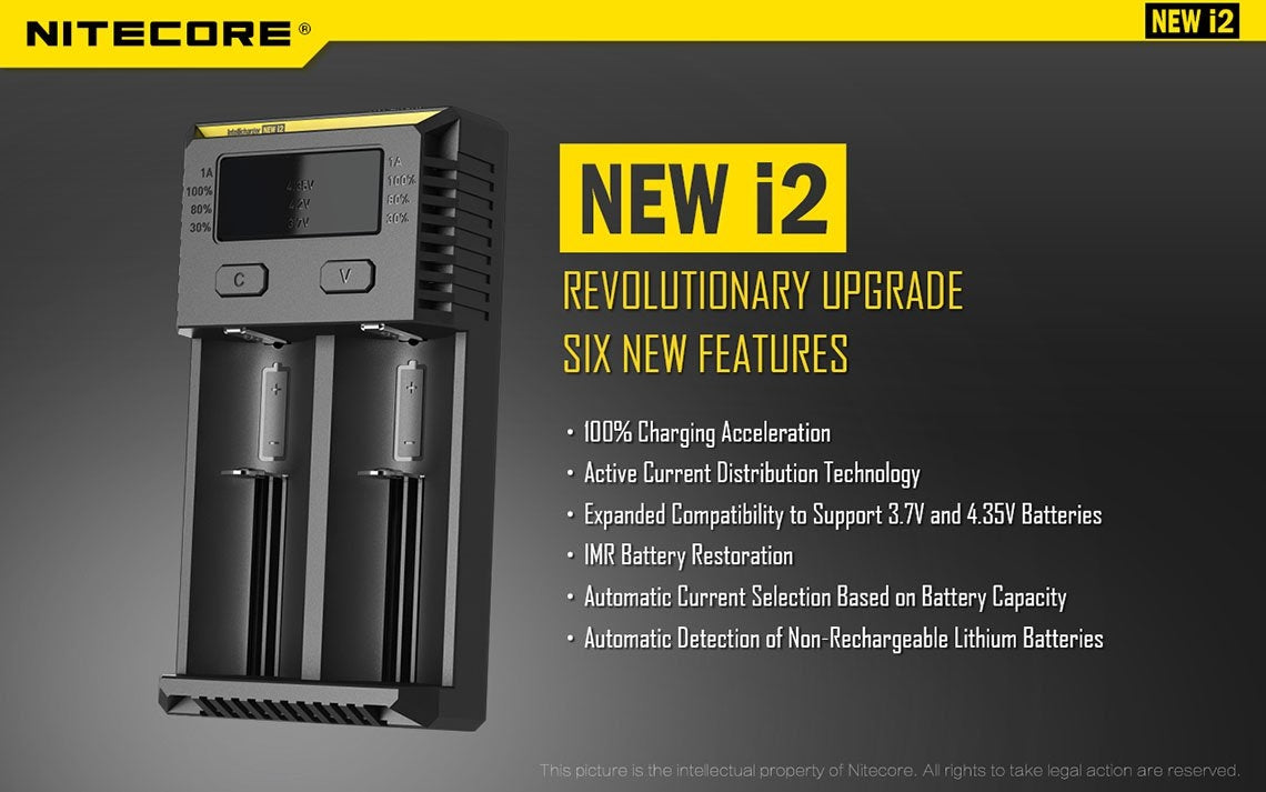NITECORE I2 V2 BATTERY CHARGER 2BAY