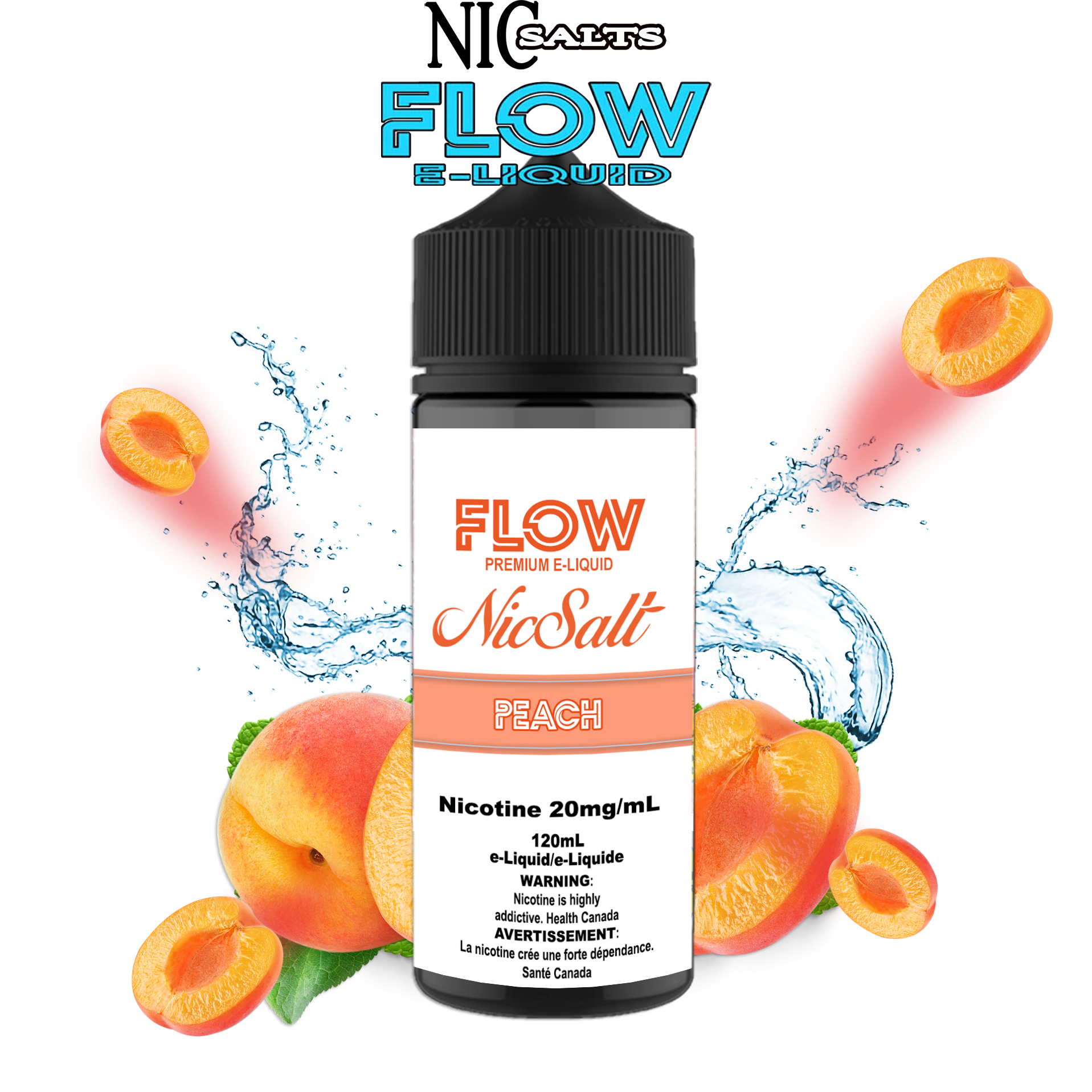 CUSTOM FLOW E-LIQUID SALT - PEACH