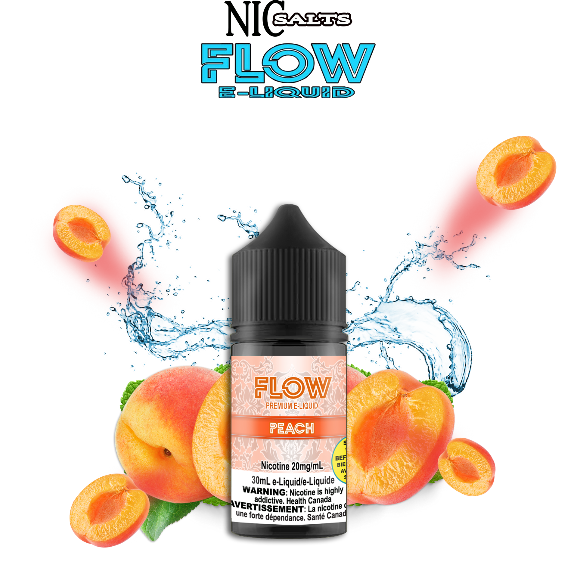 FLOW E-LIQUID SALT - PEACH 30ML