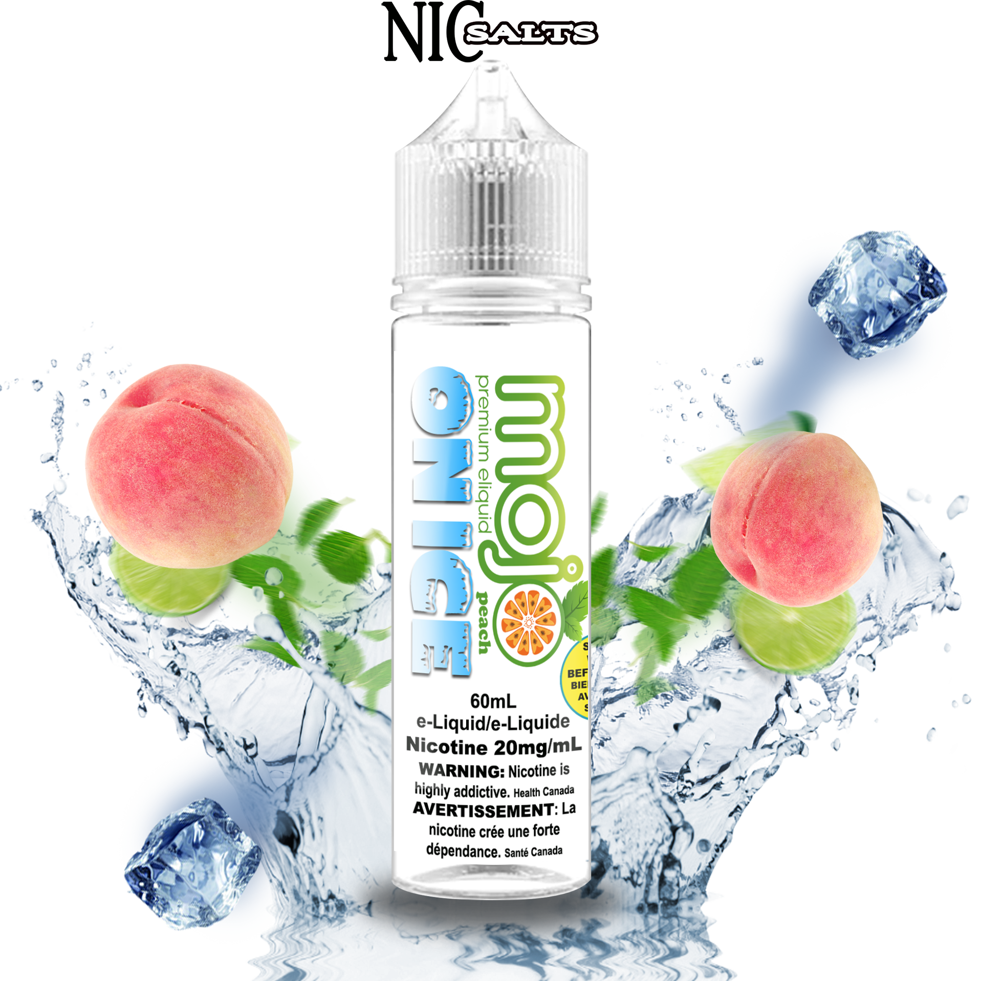 CUSTOM MOJO SALT - PEACH ICE