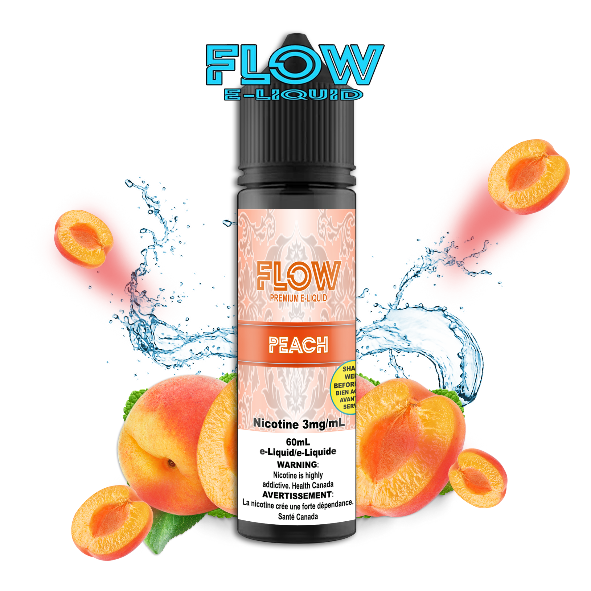 FLOW E-LIQUID - PEACH 60ML