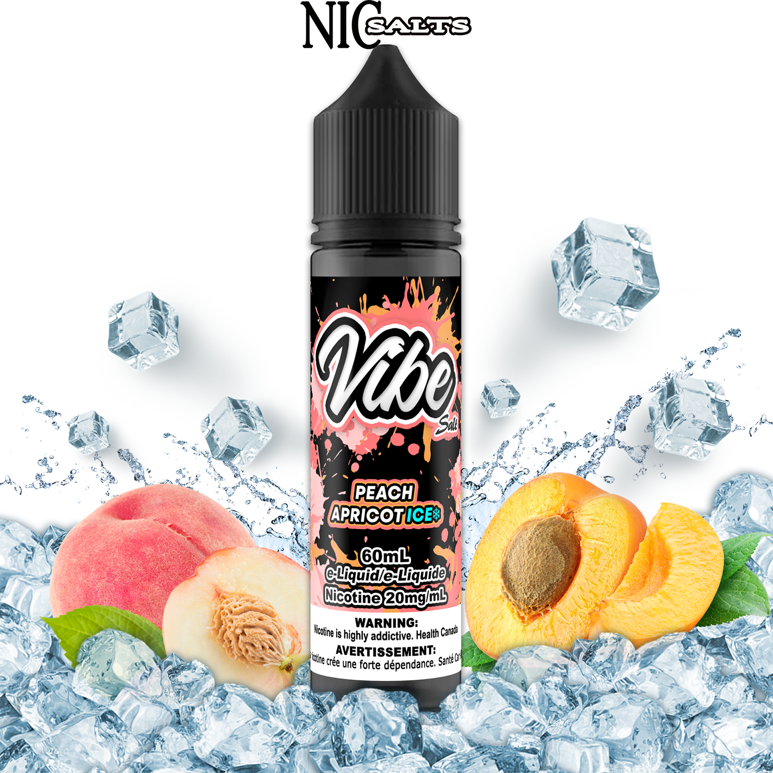 CUSTOM VIBE SALT - PEACH APRICOT ICE