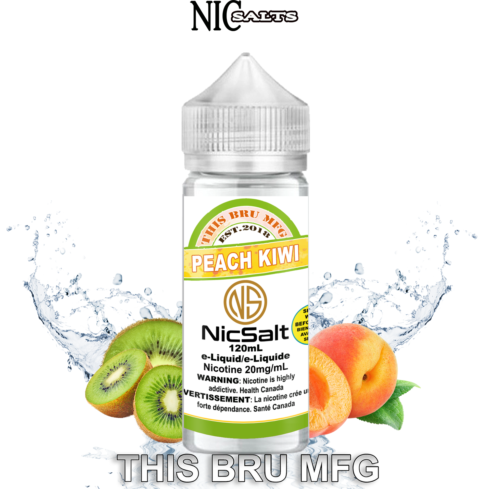 CUSTOM THIS BRU MFG SALT - PEACH KIWI