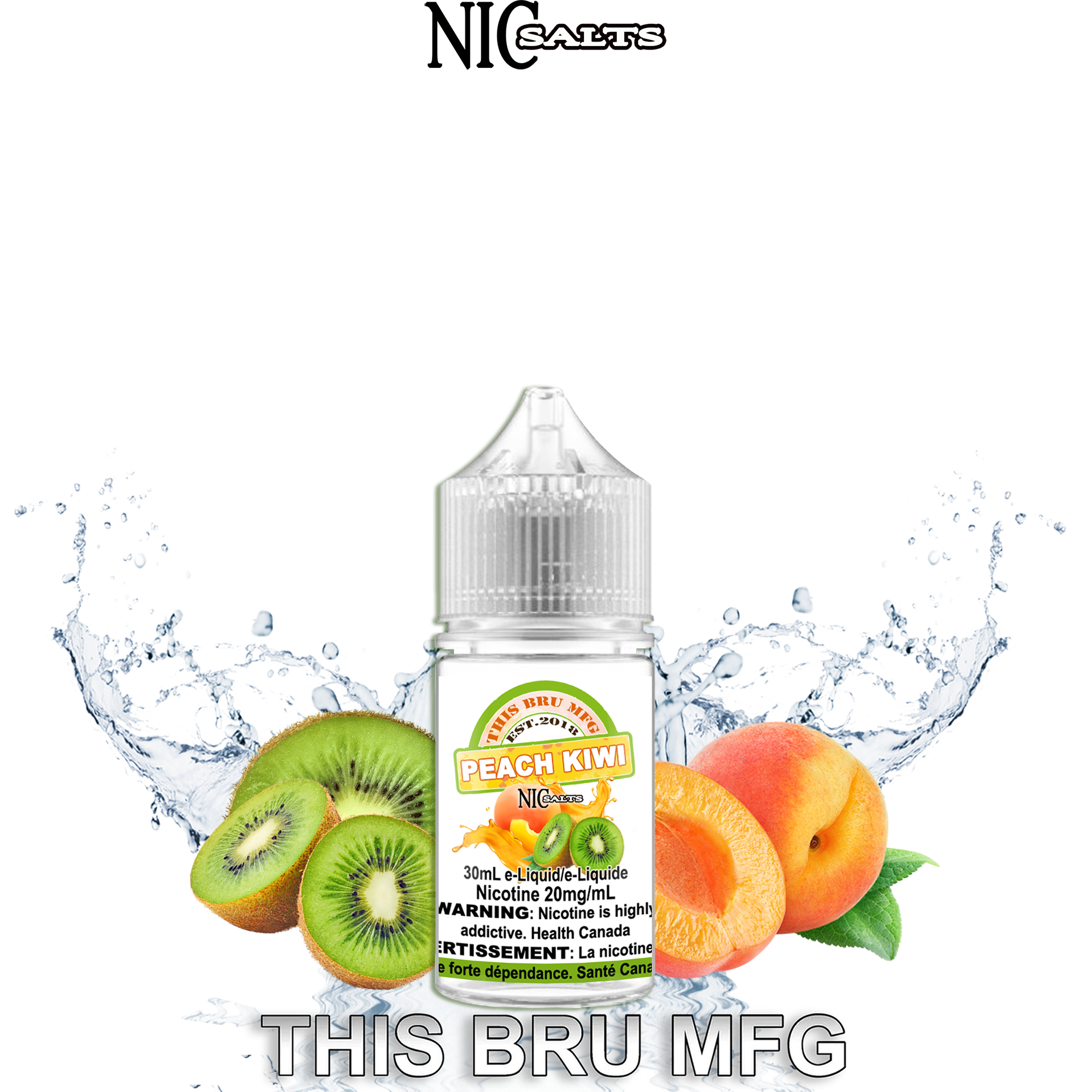 THIS BRU MFG SALT - PEACH KIWI 30ML