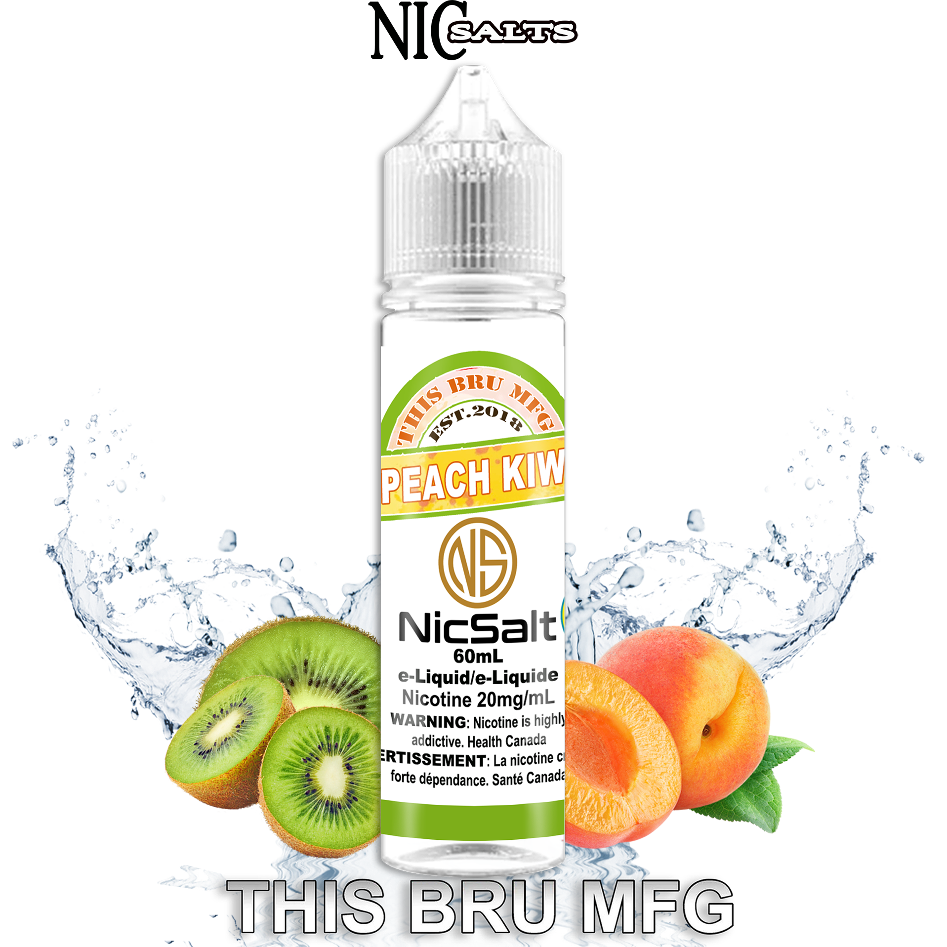 THIS BRU MFG SALT - PEACH KIWI 60ML