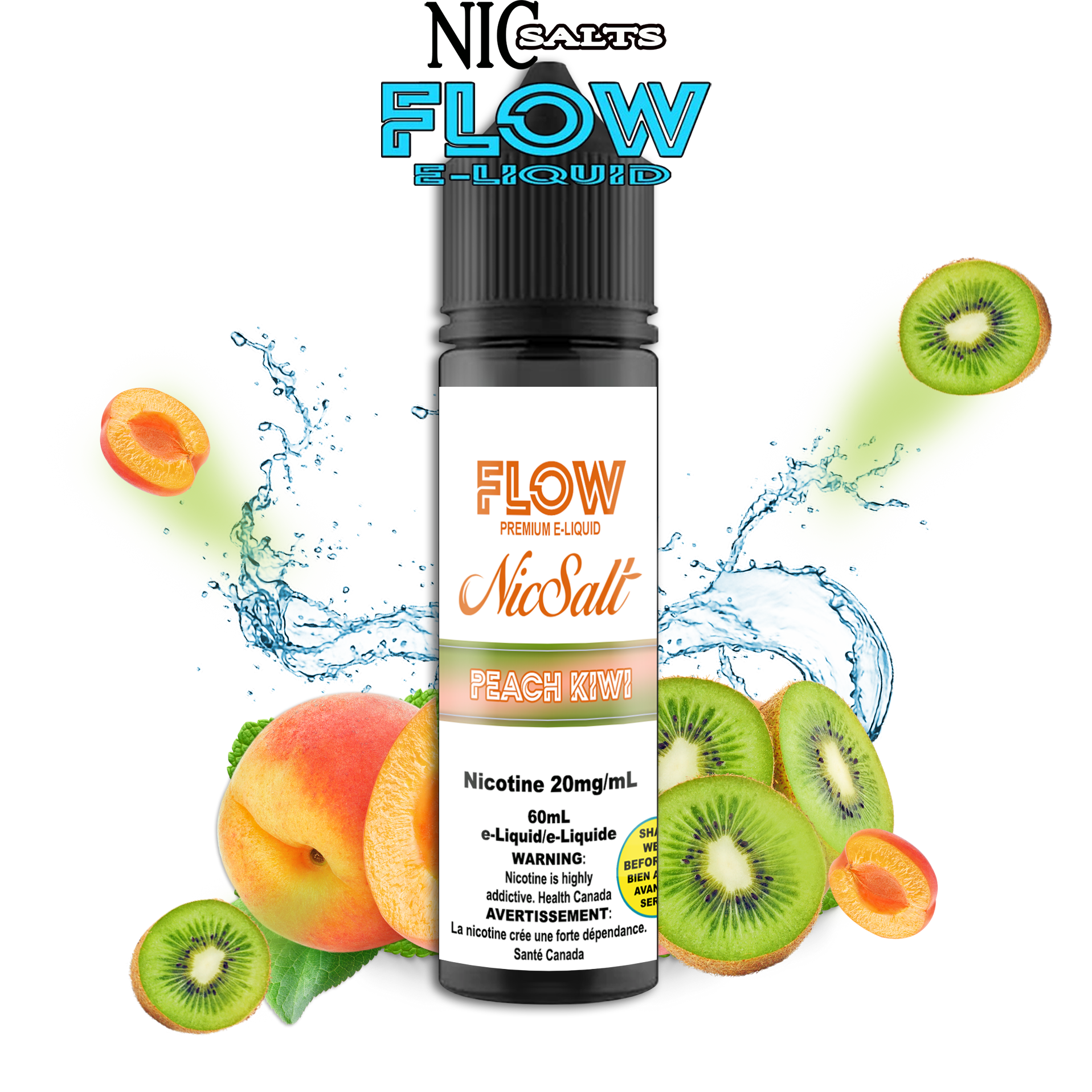 CUSTOM FLOW E-LIQUID SALT - PEACH KIWI