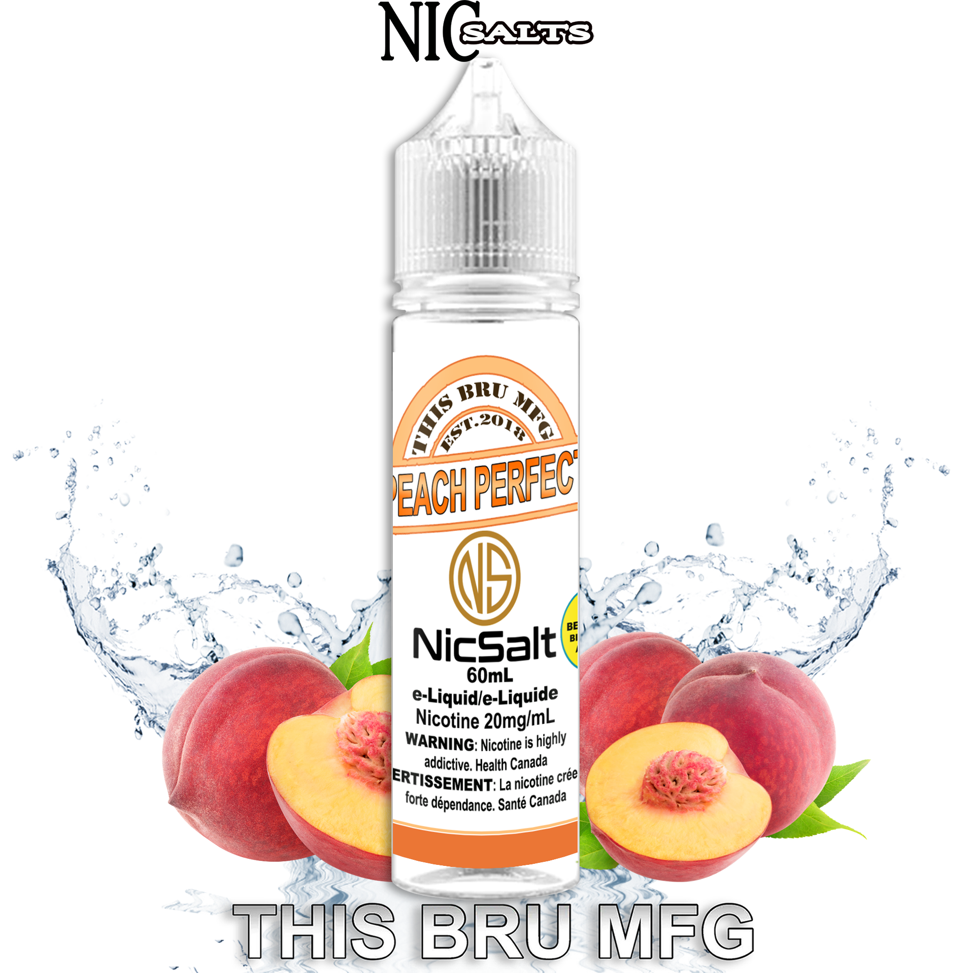 CUSTOM THIS BRU MFG SALT - PEACH PERFECT