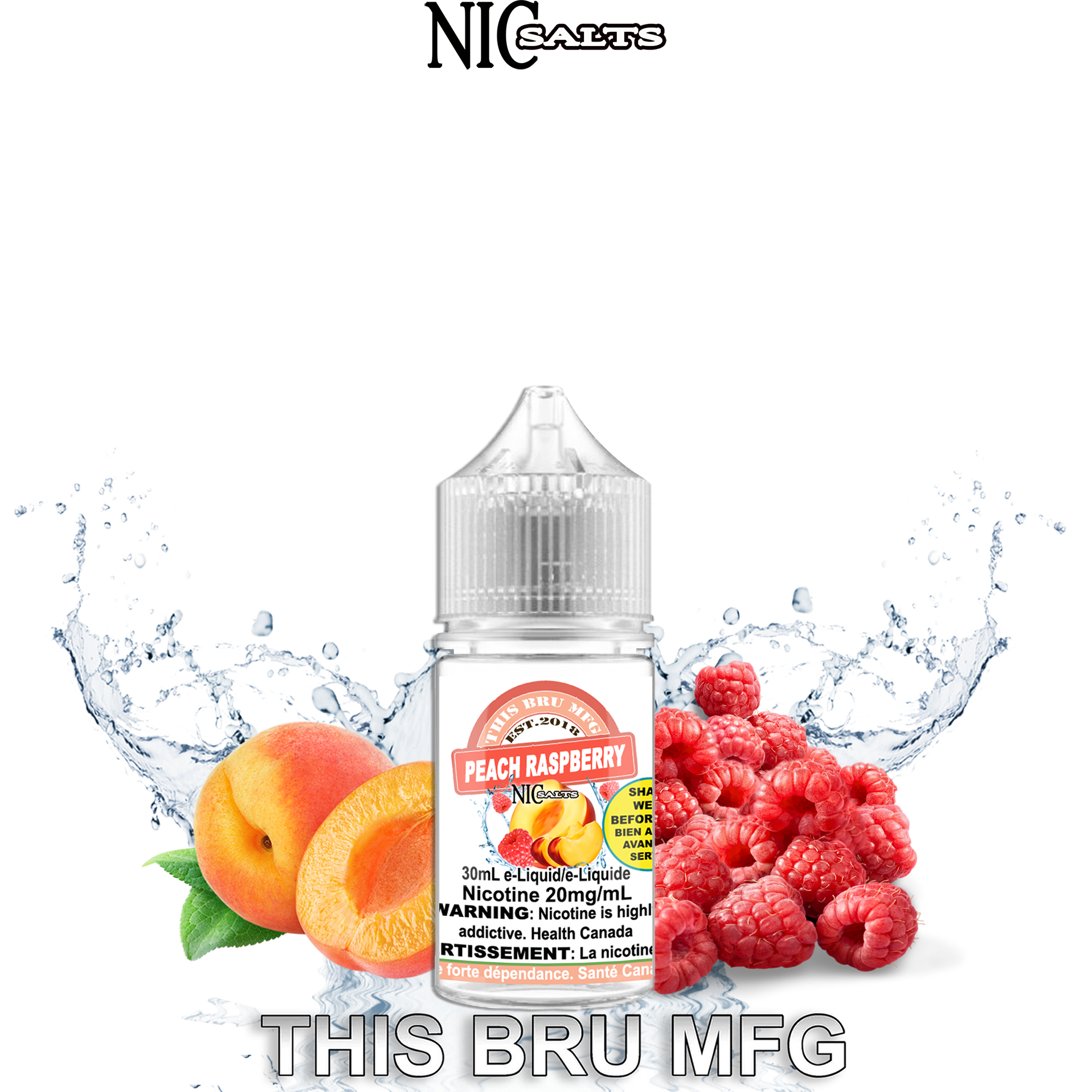 CUSTOM THIS BRU MFG SALT - PEACH RASPBERRY