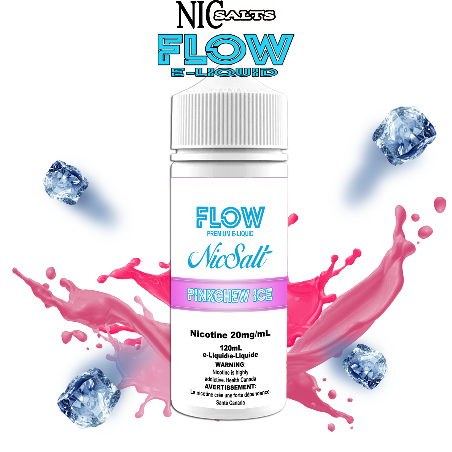 CUSTOM FLOW E-LIQUID SALT - PINKCHEW ICE