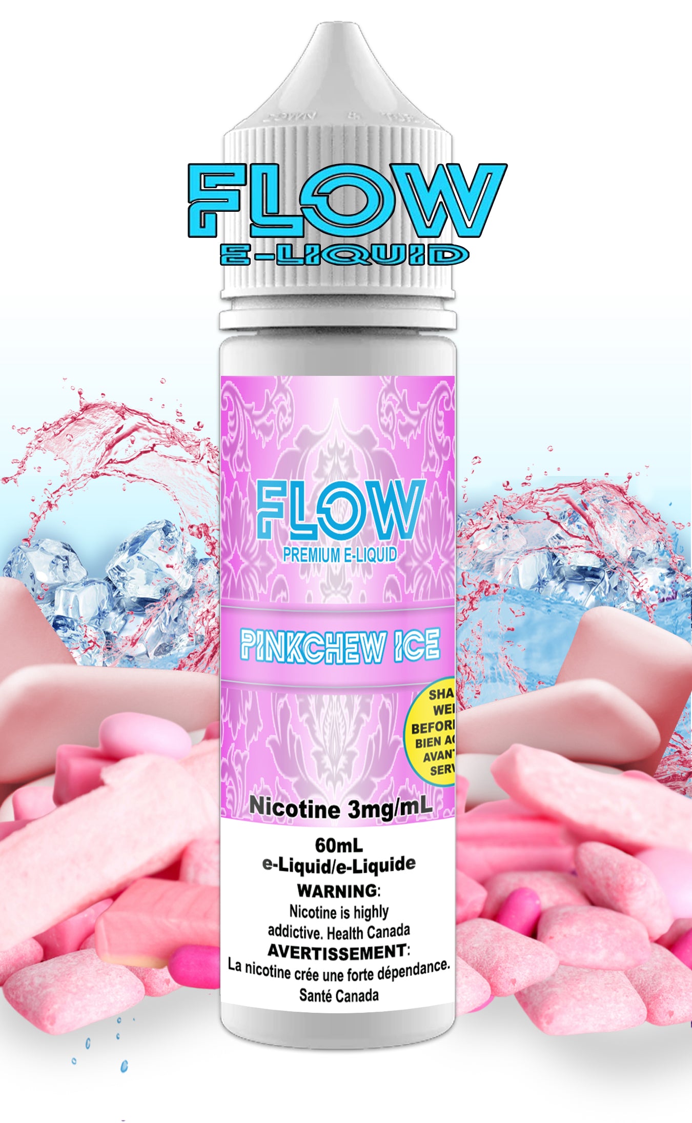 FLOW E-LIQUID - PINK CHEW ICE