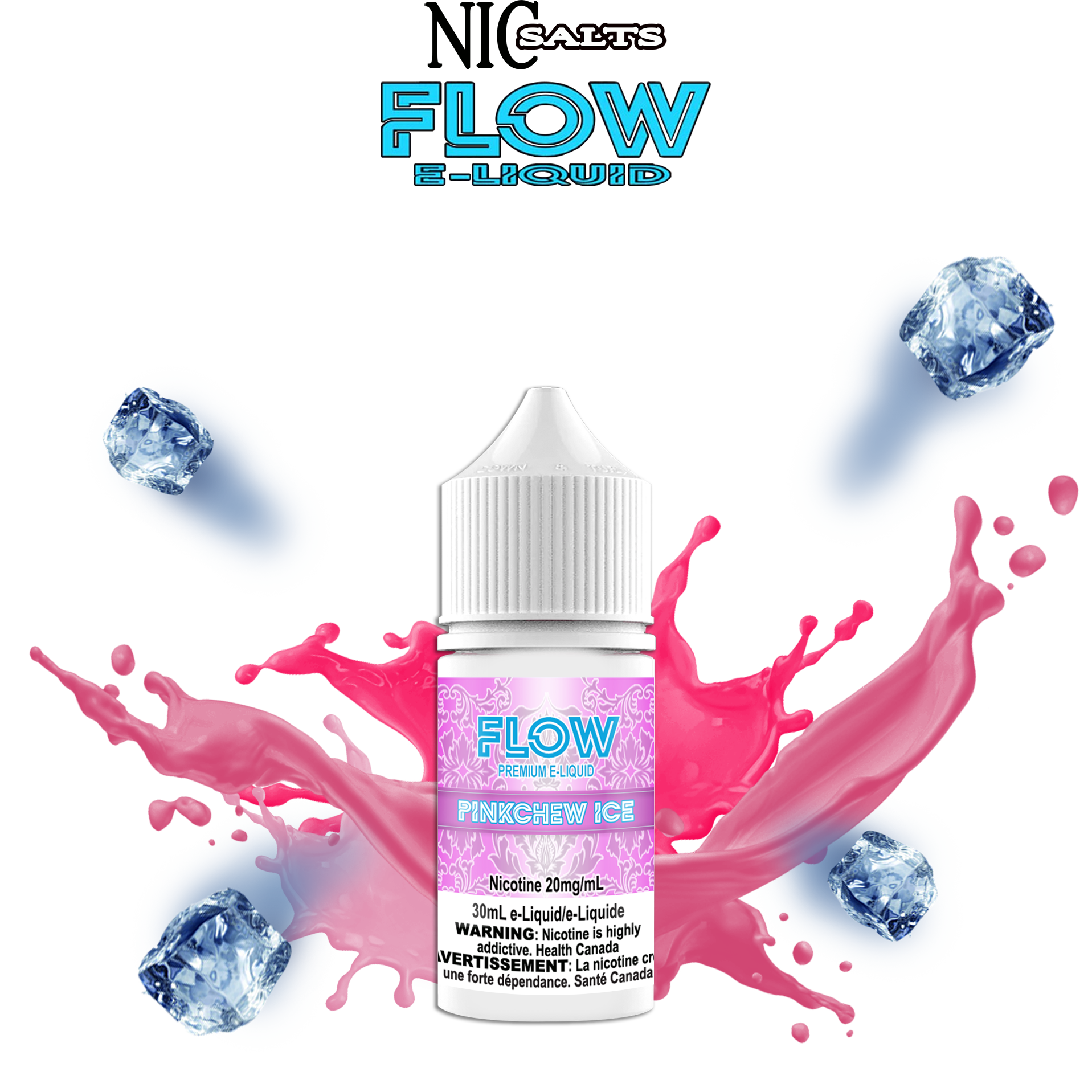 FLOW E-LIQUID SALT - PINKCHEW ICE 30ML