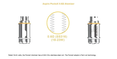 ASPIRE POCKEX AIO 0.6 REGULAR COIL 5PC