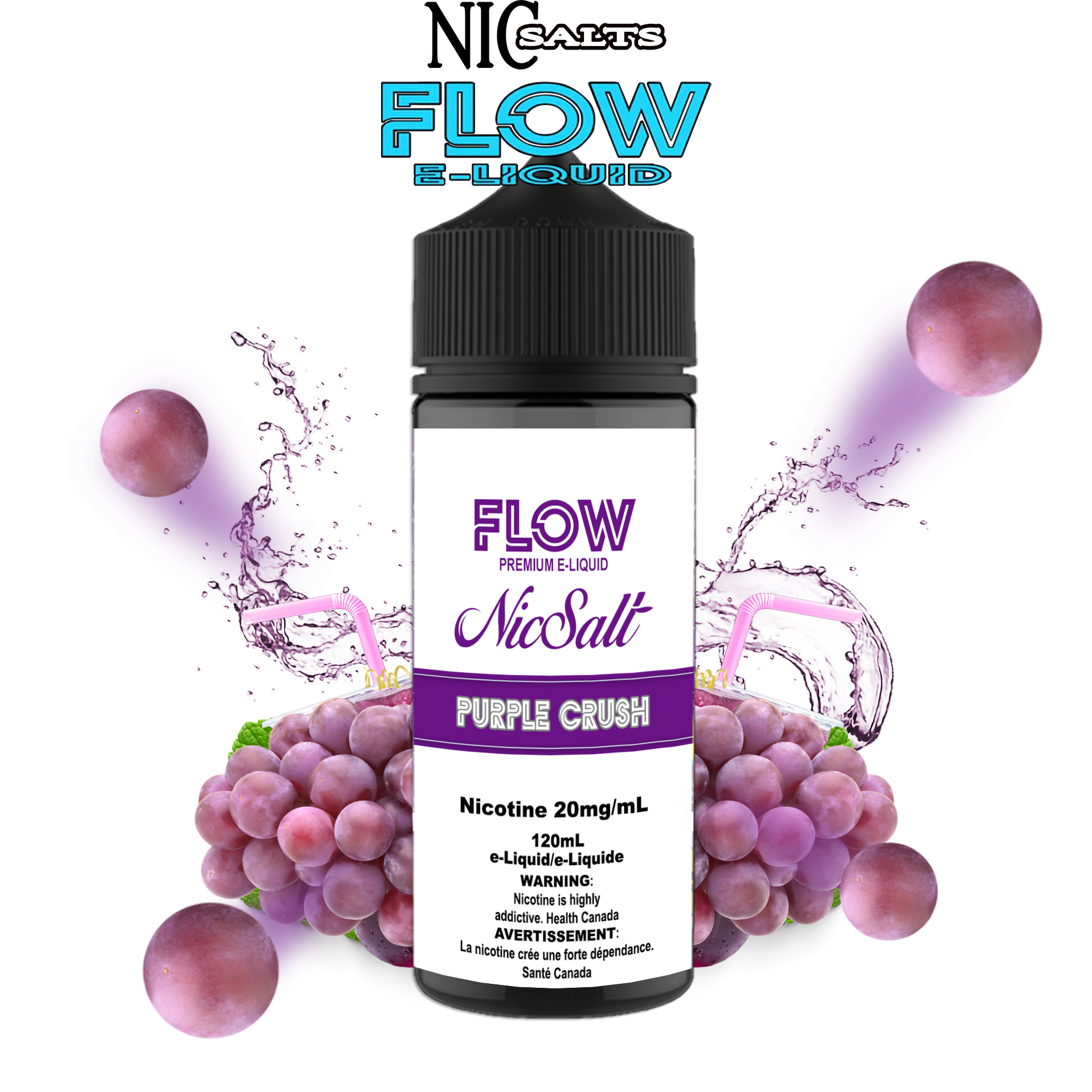 CUSTOM FLOW E-LIQUID SALT - PURPLE CRUSH