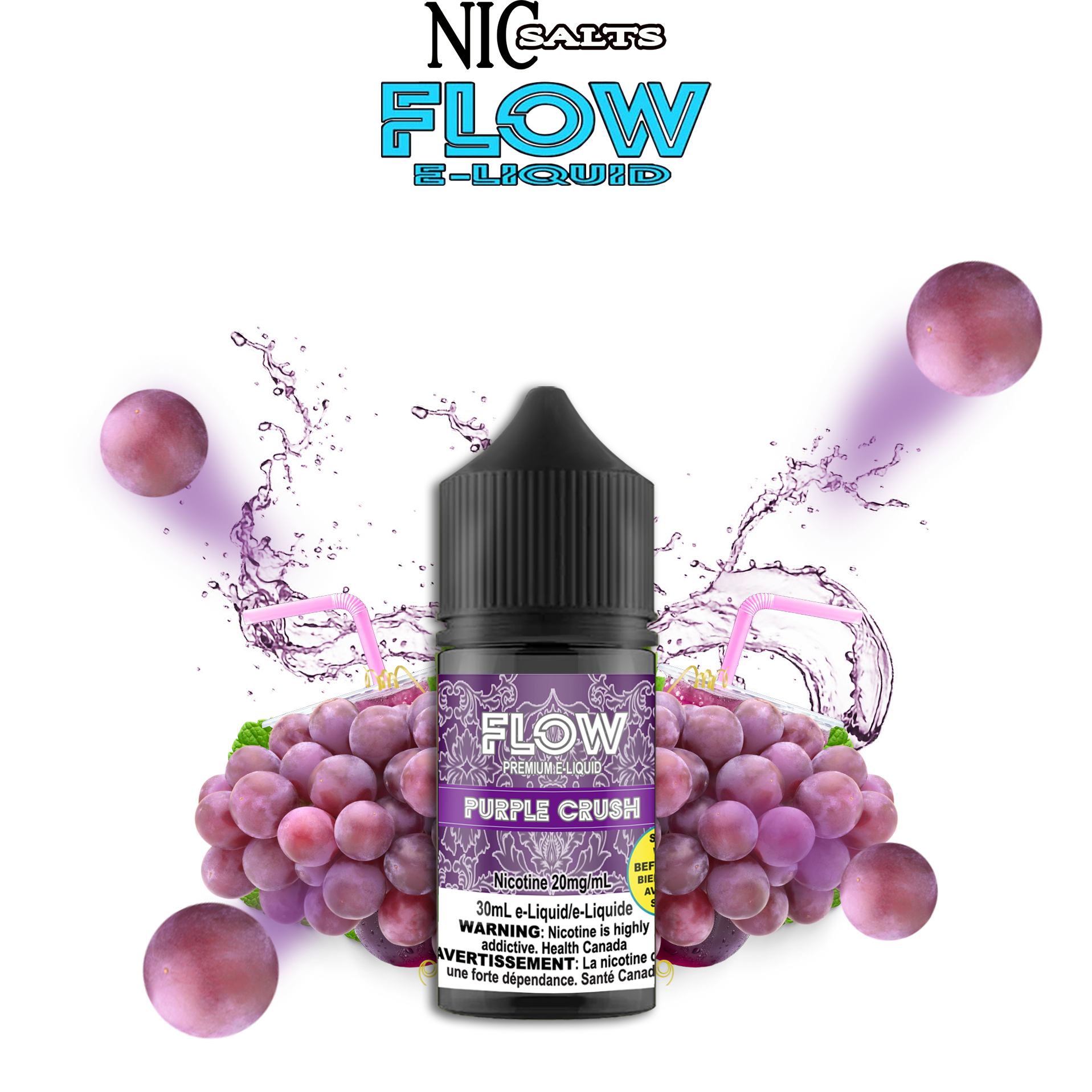 FLOW E-LIQUID SALT - PURPLE CRUSH 30ML