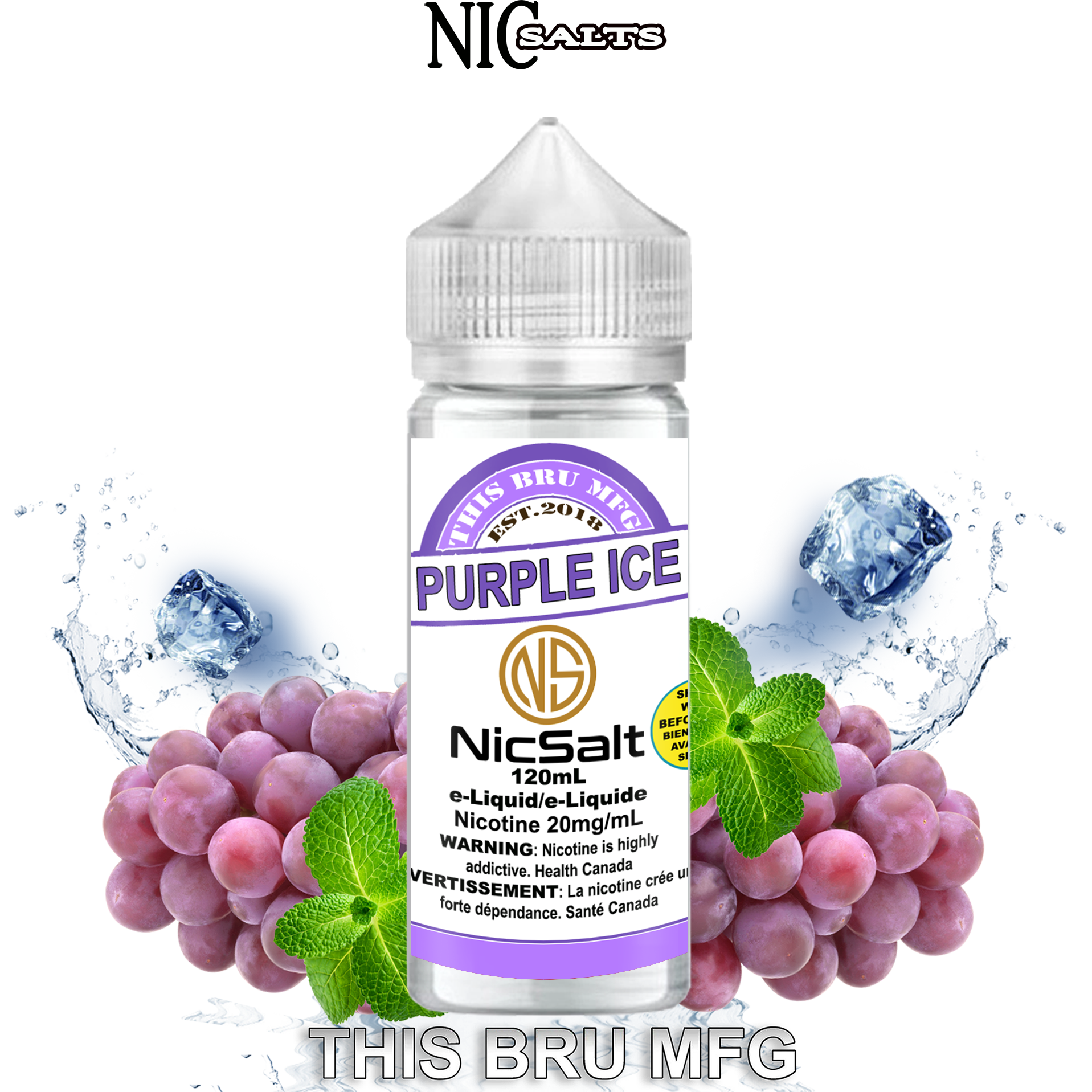 CUSTOM THIS BRU MFG SALT - PURPLE ICE
