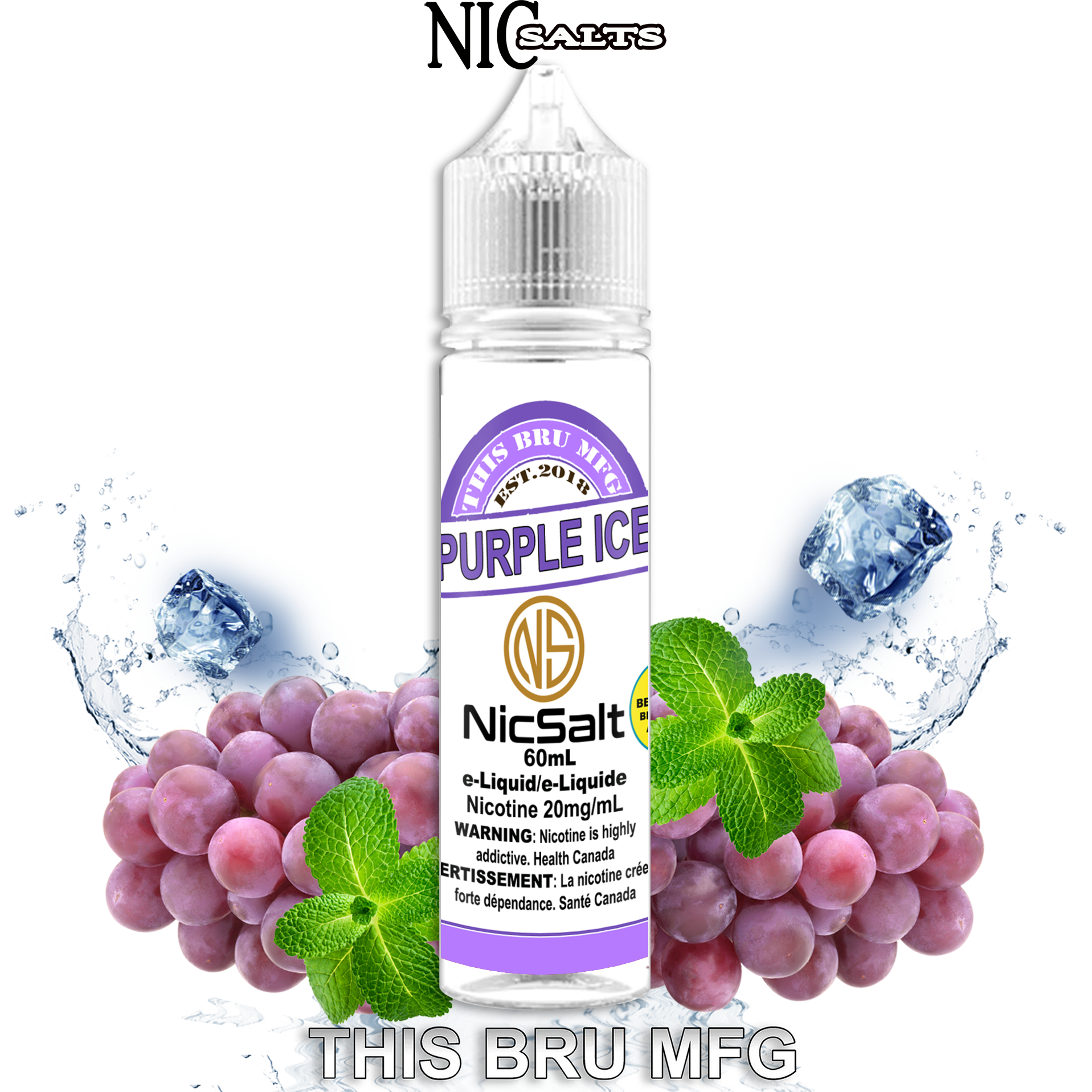 CUSTOM THIS BRU MFG SALT - PURPLE ICE
