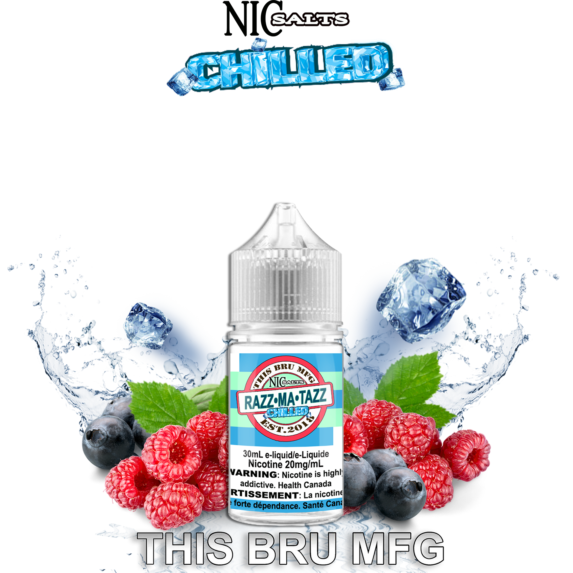 THIS BRU MFG SALT - RAZZMATAZZ CHILLED 30ML