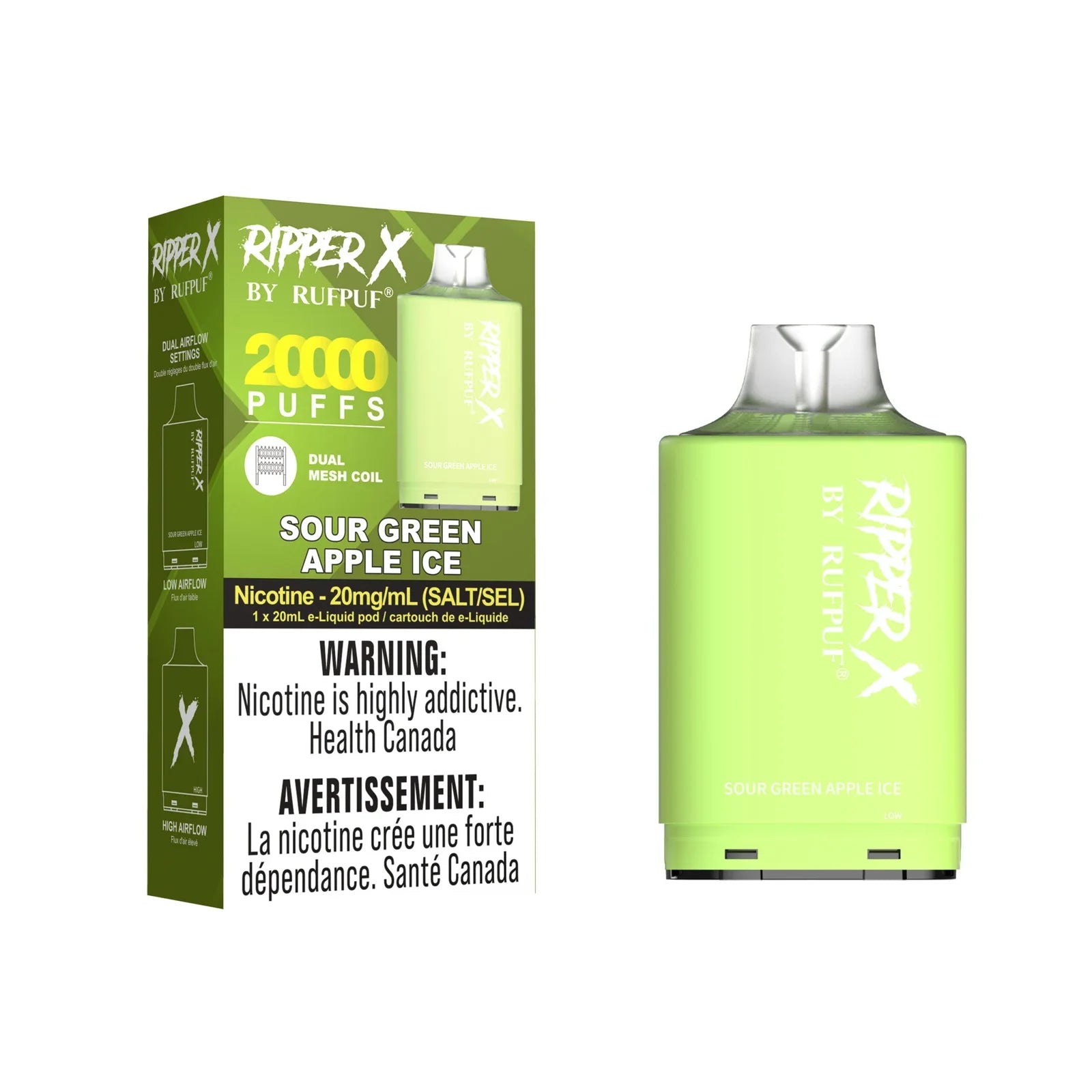 RIPPER X 20K Sour Green Apple Ice 20MG