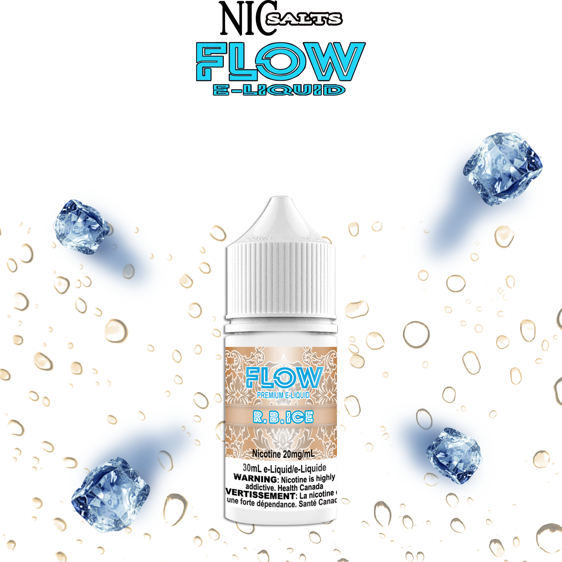 FLOW E-LIQUID SALT - R.B. ICE 30ML