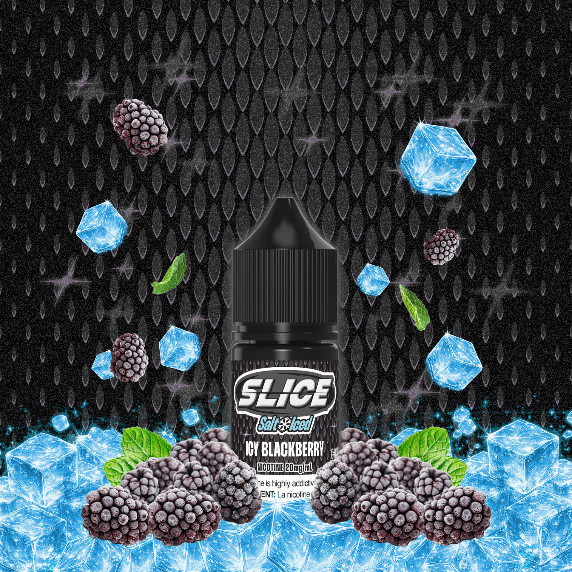CUSTOM SLICE SALT - ICY BLACKBERRY (ICED)