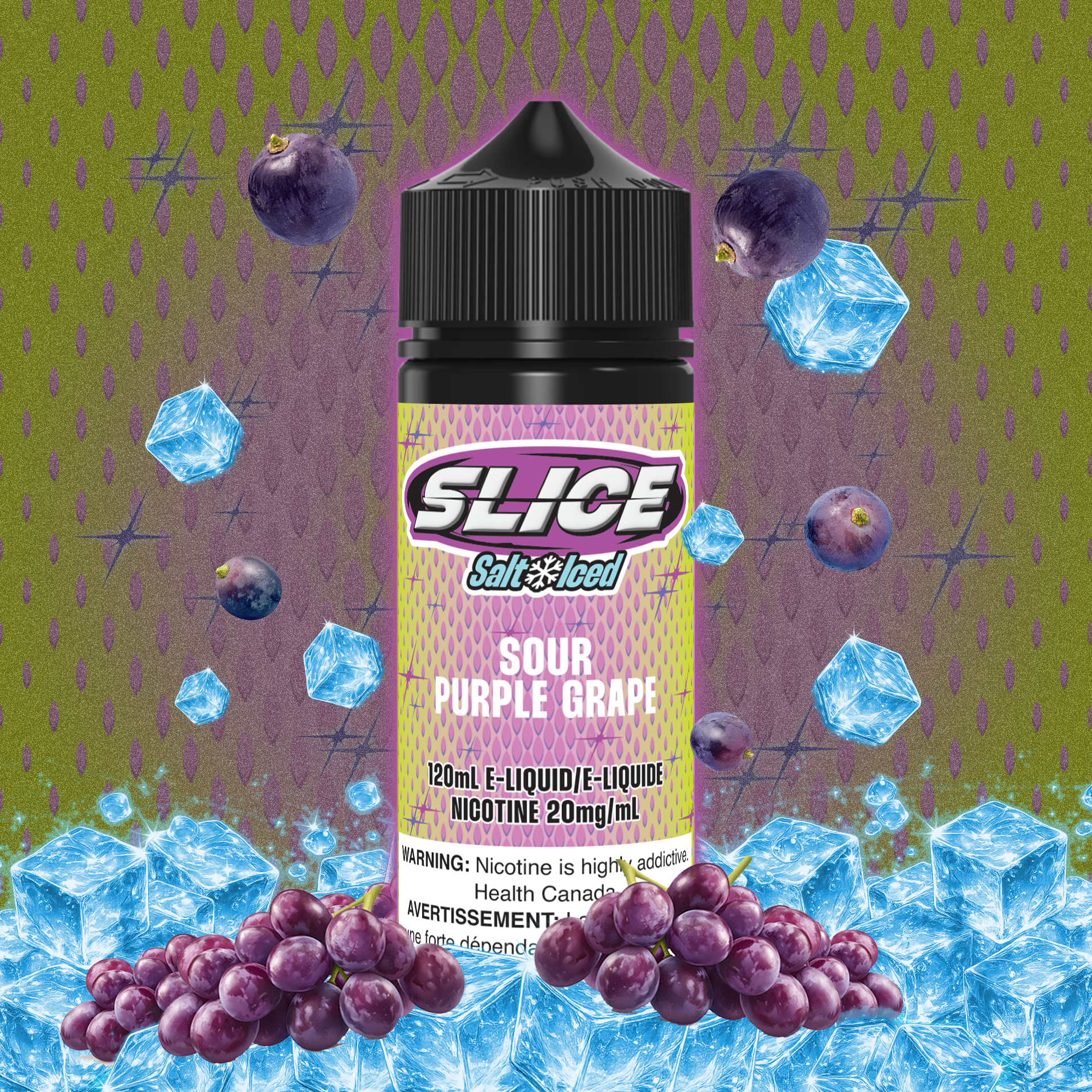 CUSTOM SLICE SALT - SOUR PURPLE GRAPE (ICED)