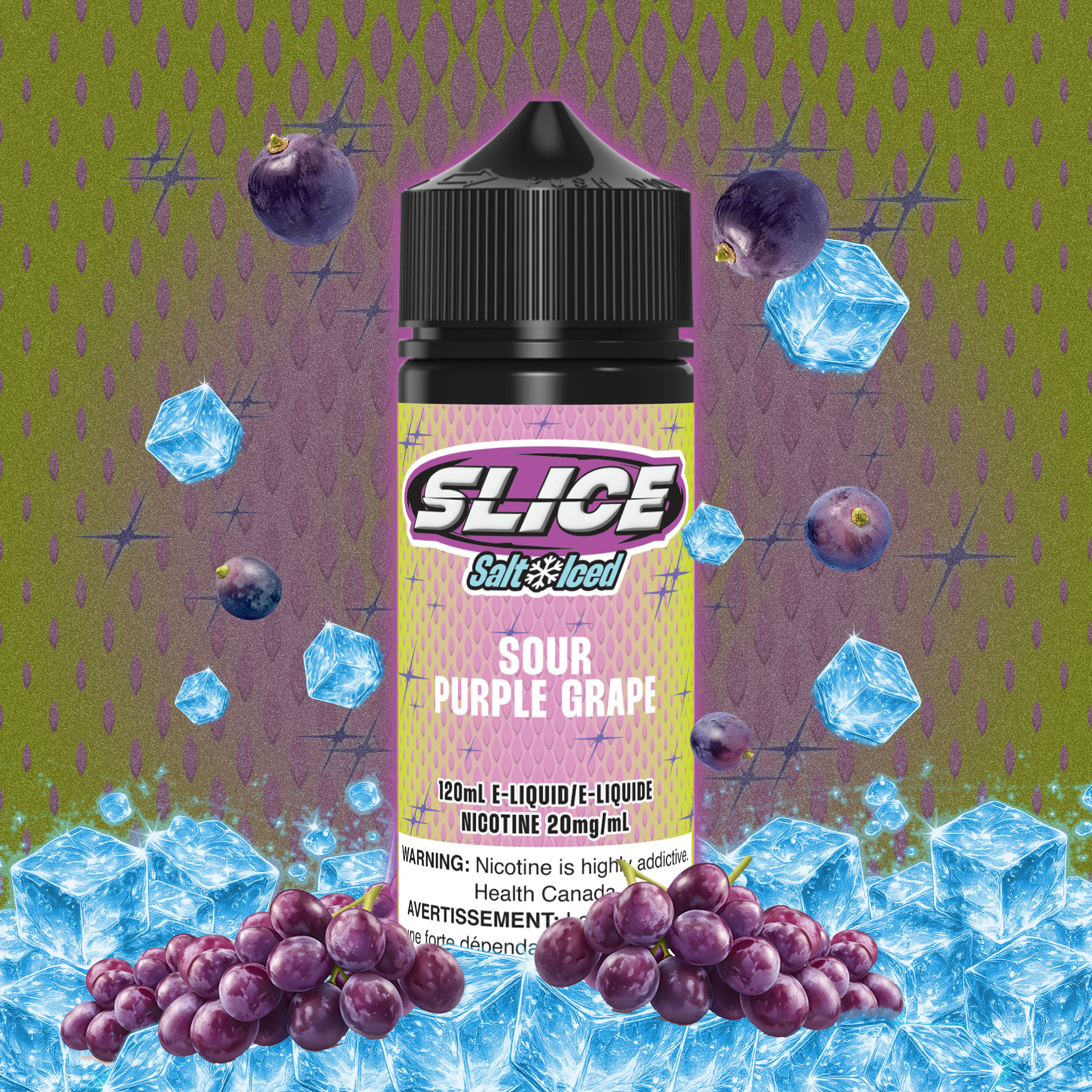 CUSTOM SLICE SALT - SOUR PURPLE GRAPE (ICED)
