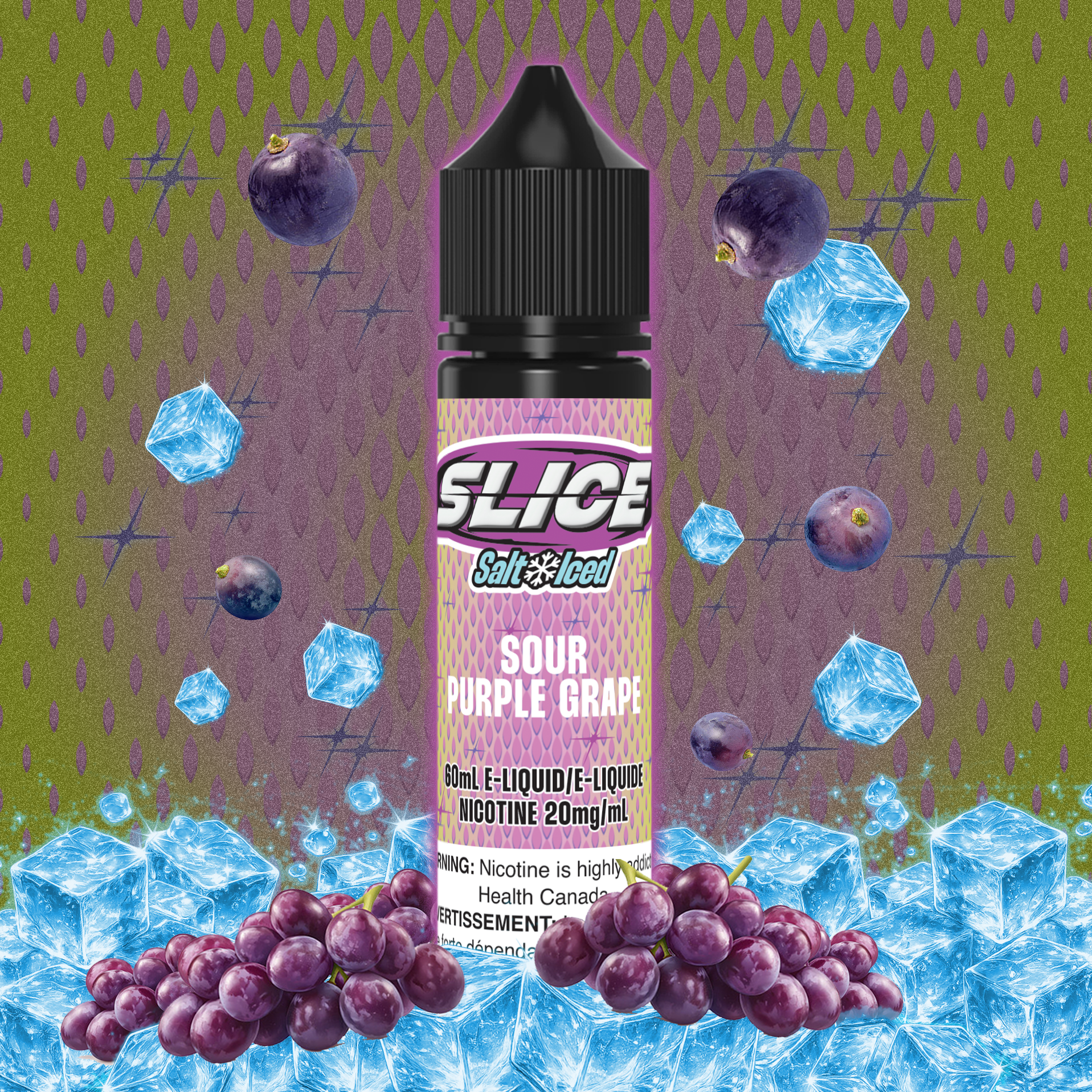 CUSTOM SLICE SALT - SOUR PURPLE GRAPE (ICED)