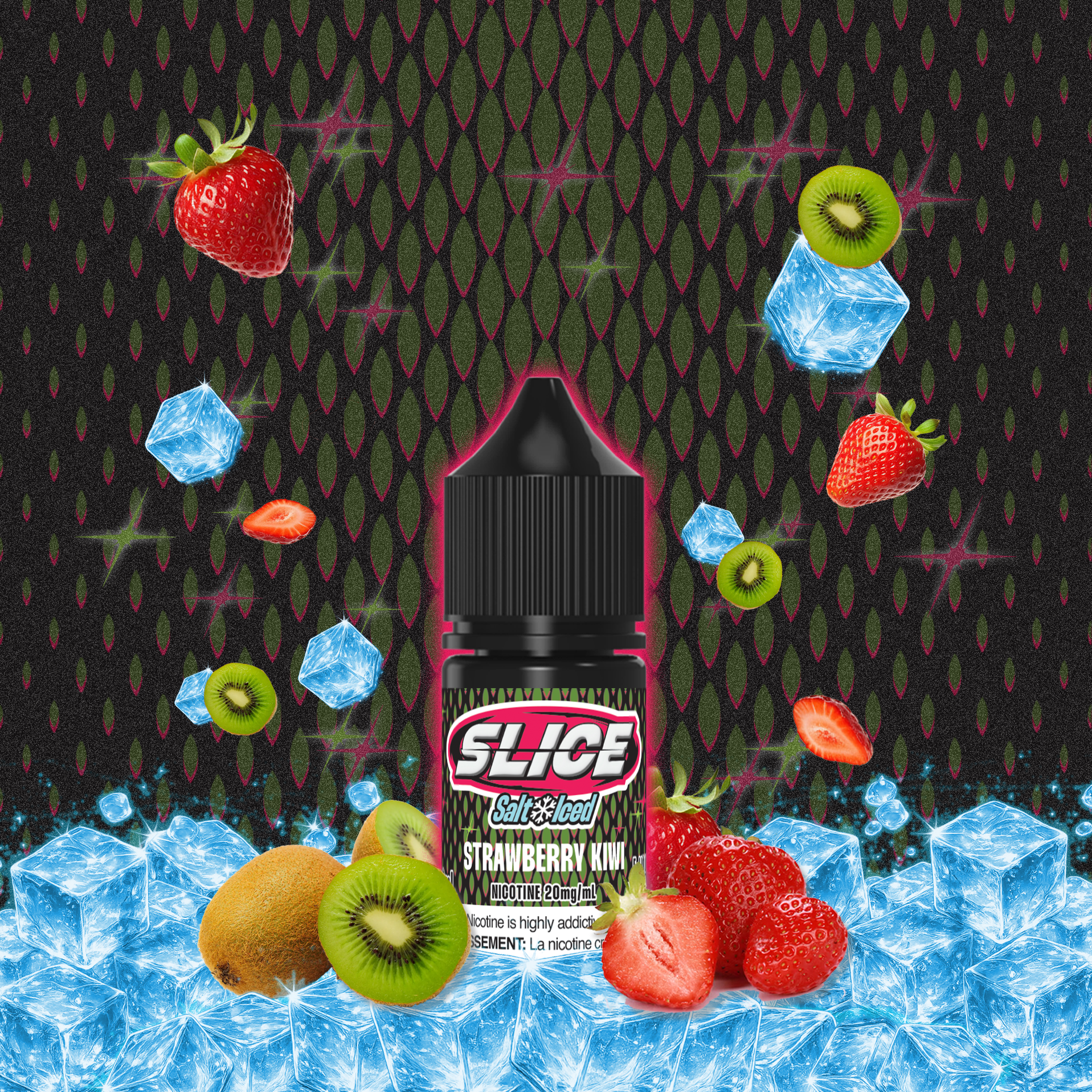 CUSTOM SLICE SALT - STRAWBERRY KIWI (ICED)