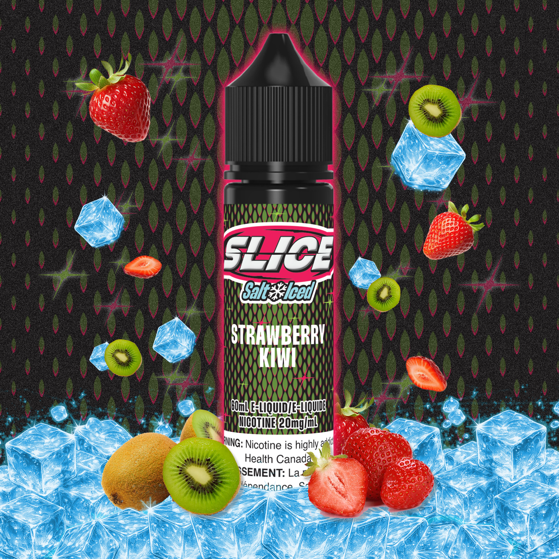 CUSTOM SLICE SALT - STRAWBERRY KIWI (ICED)