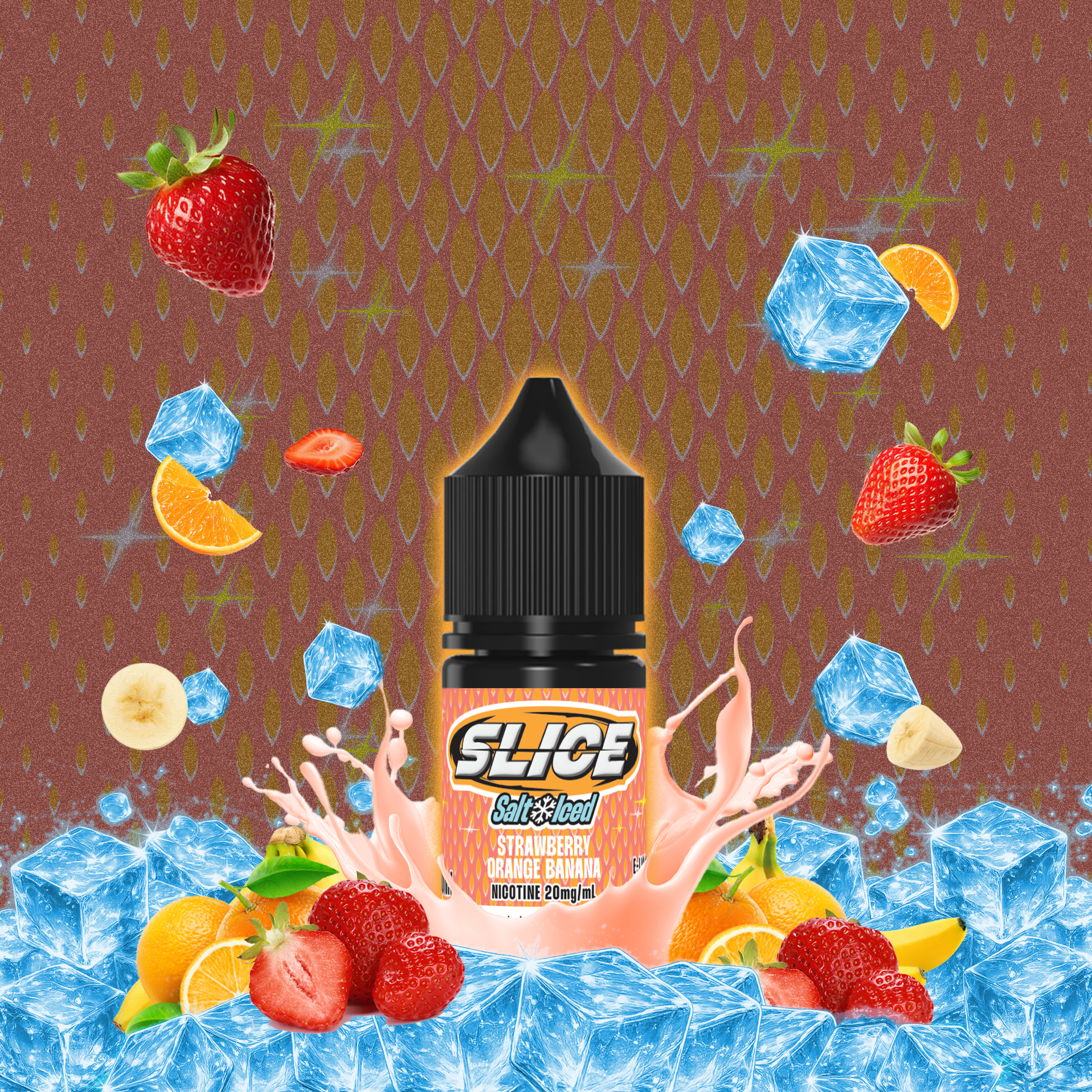 SLICE SALT - STRAWBERRY ORANGE BANANA (ICED)