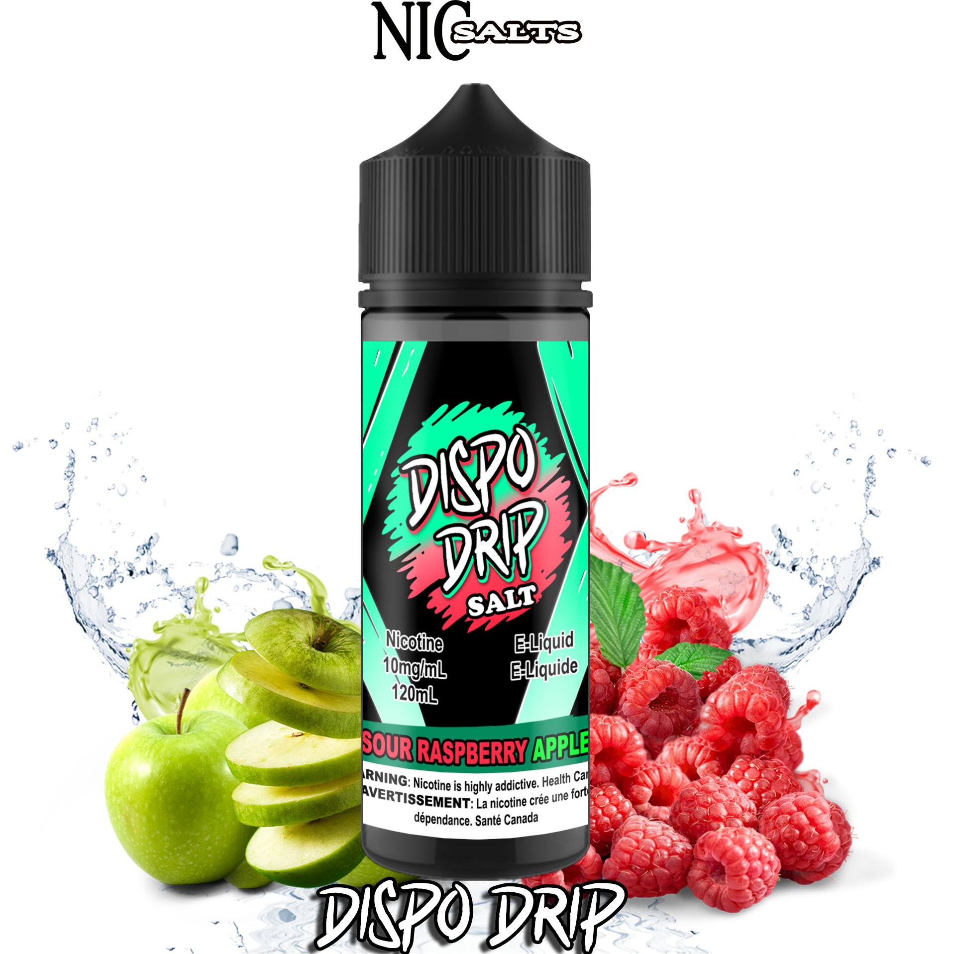 CUSTOM DISPO DRIP SALT - SOUR RASPBERRY APPLE