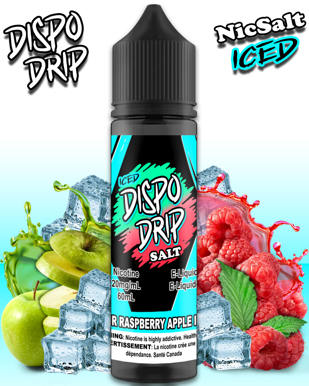 DISPO DRIP ICED - SOUR RASPBERRY APPLE