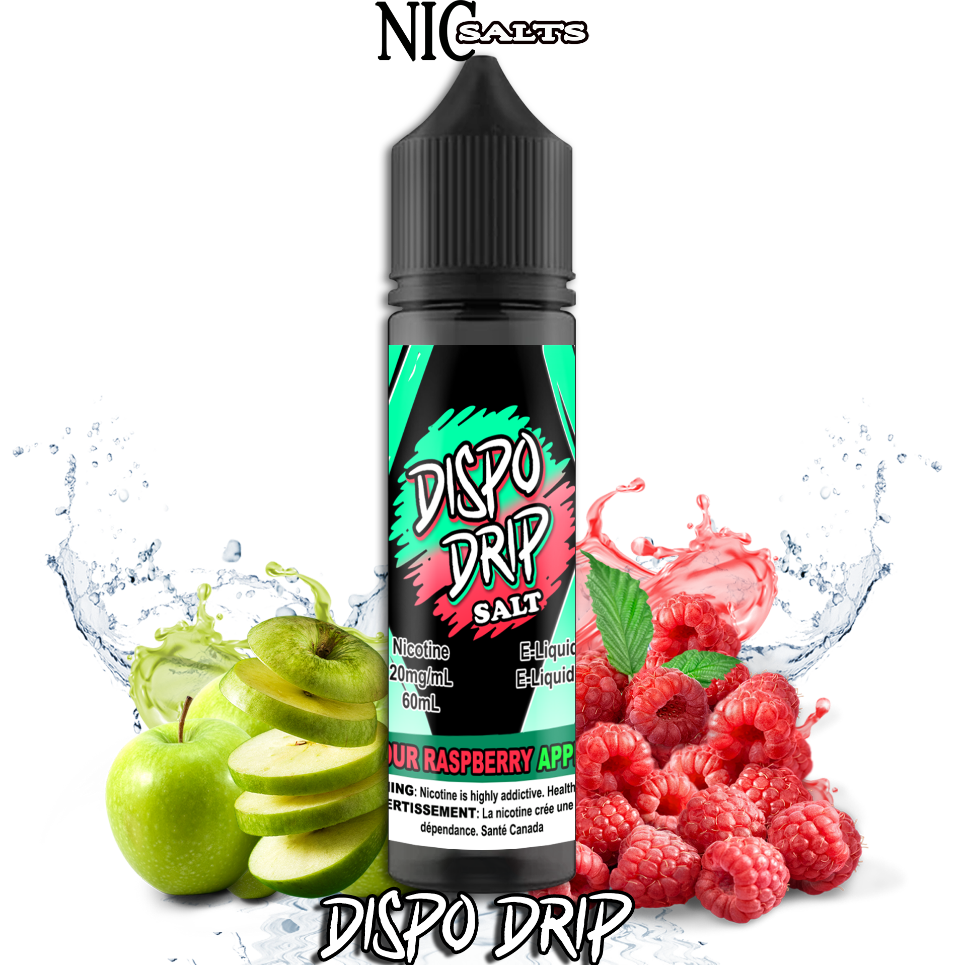 DISPO DRIP SALT - SOUR RASPBERRY APPLE 60ML
