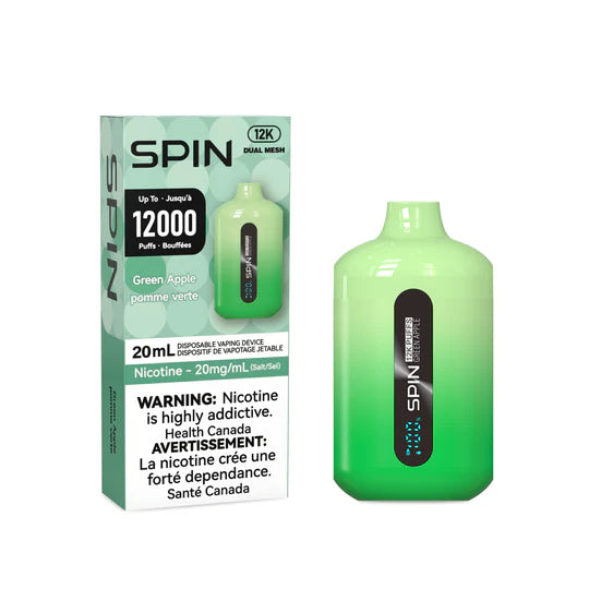 Spin 12000 Green Apple 20mg