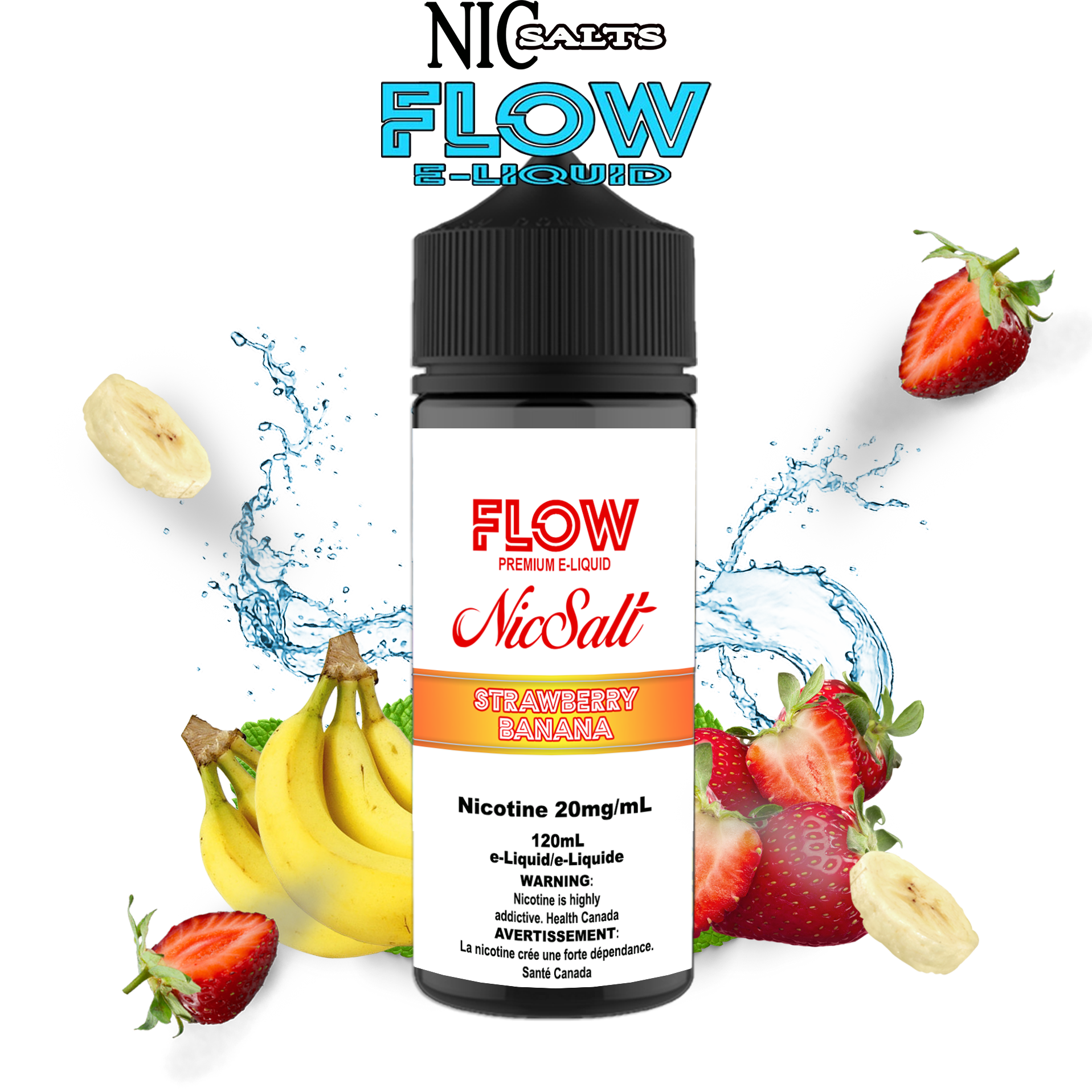 CUSTOM FLOW E-LIQUID SALT - STRAWBERRY BANANA