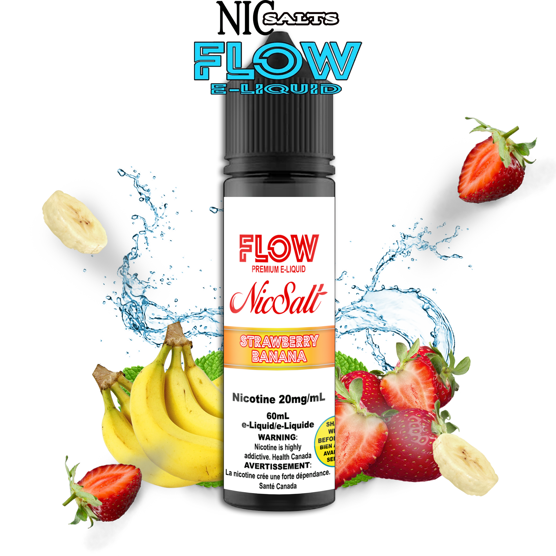 CUSTOM FLOW E-LIQUID SALT - STRAWBERRY BANANA