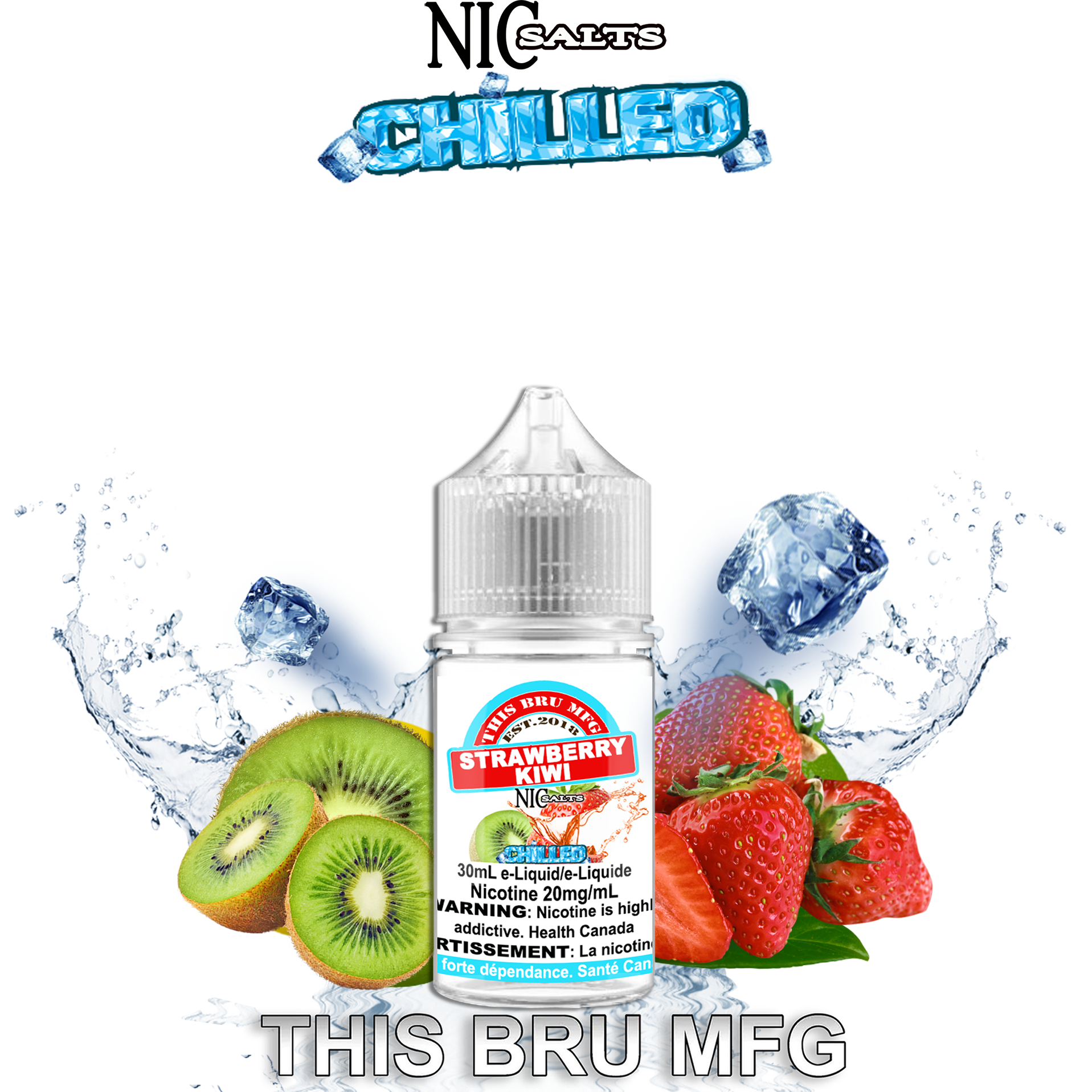 THIS BRU MFG SALT - STRAWBERRY KIWI CHILLED 30ML