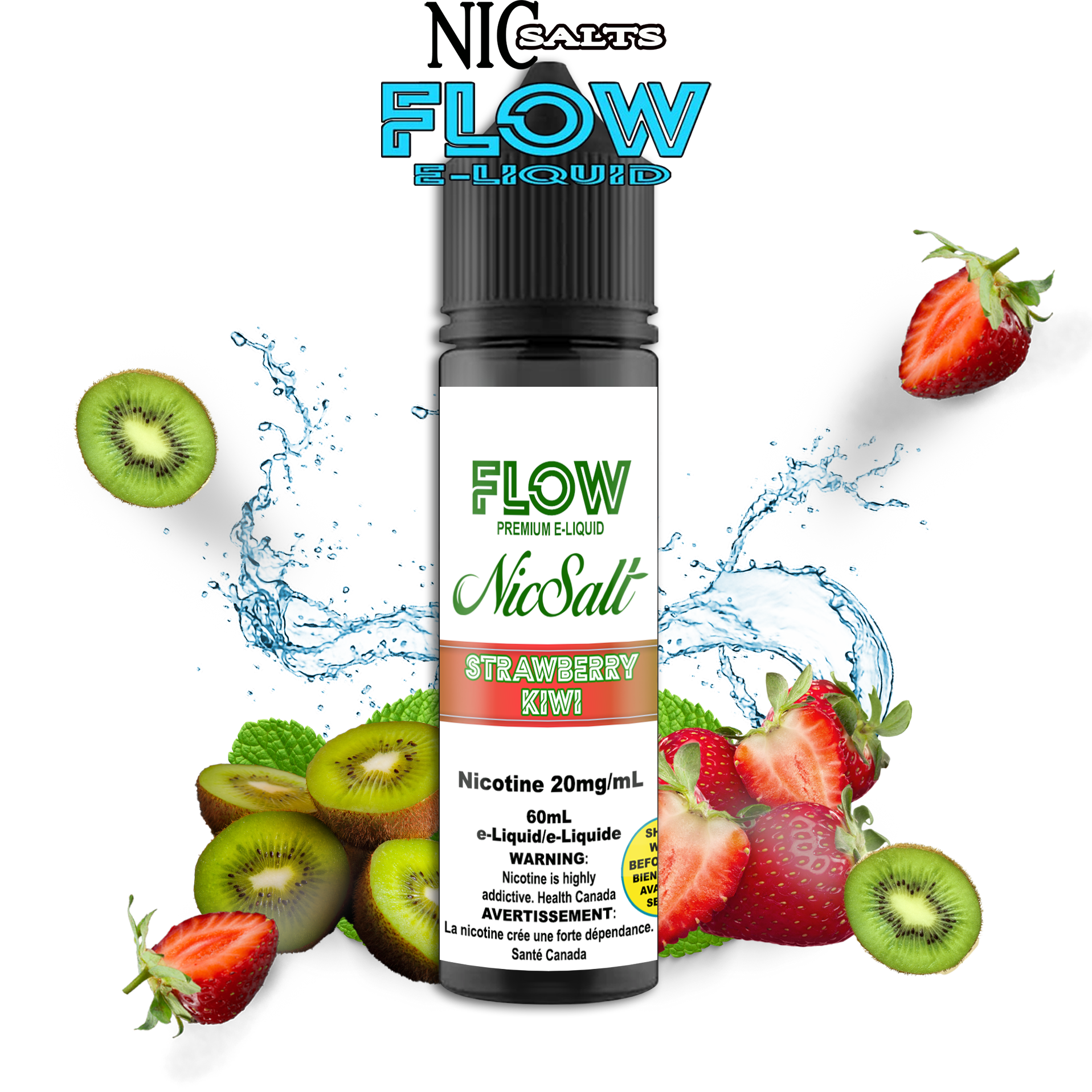CUSTOM FLOW E-LIQUID SALT - STRAWBERRY KIWI