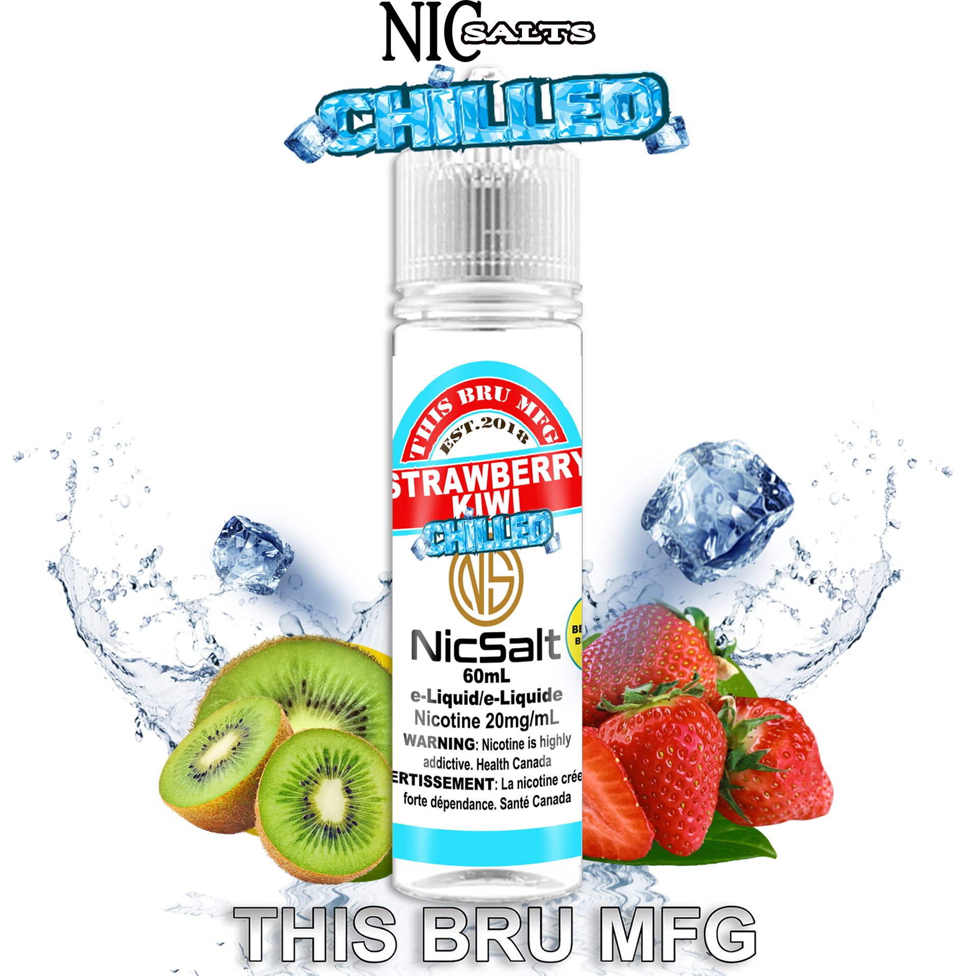 THIS BRU MFG SALT - STRAWBERRY KIWI CHILLED 60ML